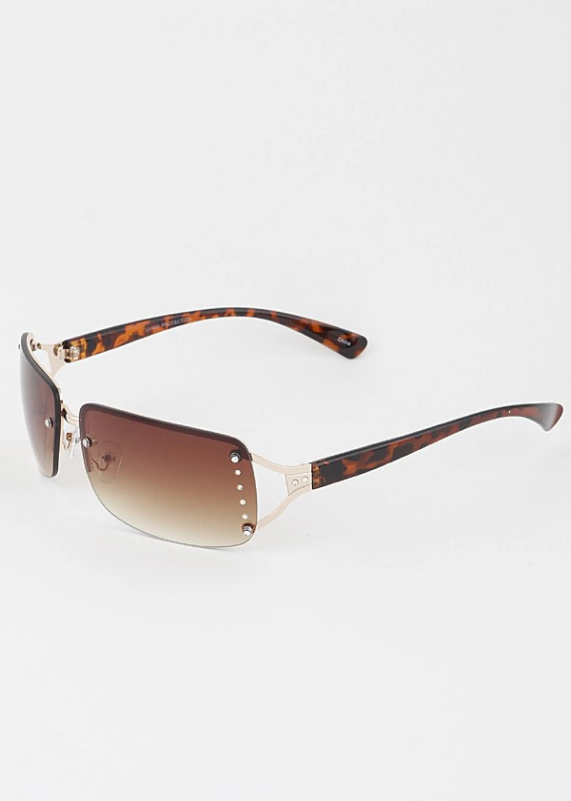 Diamond Bolted Rimless Sunglasses ★ Multi sold by Rock N Rags product image thumbnail 4