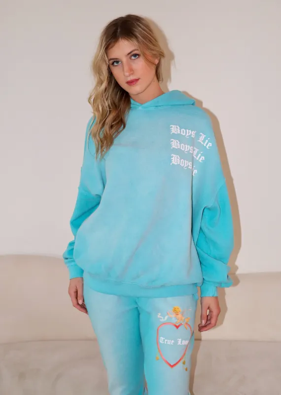 Boys Lie Head Over Heals Hoodie ★ Teal sold by Rock N Rags