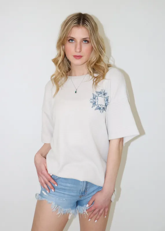 Boys Lie Let It Grow Boyfriend Thermal Boyfriend Tee ★ Cream sold by Rock N Rags