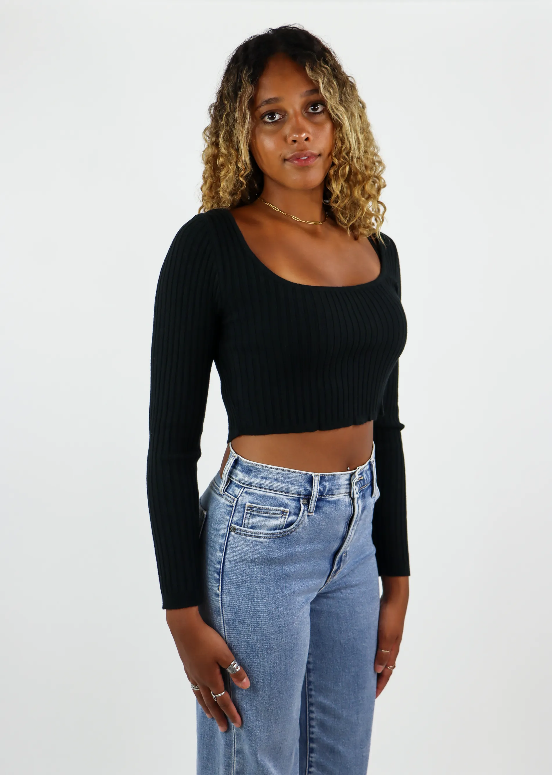 Yours Truly Long Sleeve Top ★ Black sold by Rock N Rags product image thumbnail 2