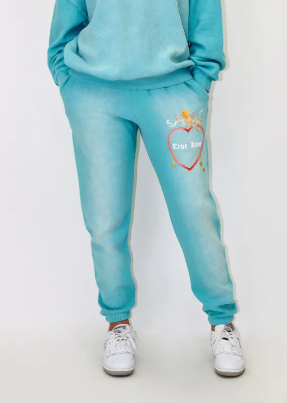 Boys Lie Head Over Heals Sweatpants ★ Teal sold by Rock N Rags