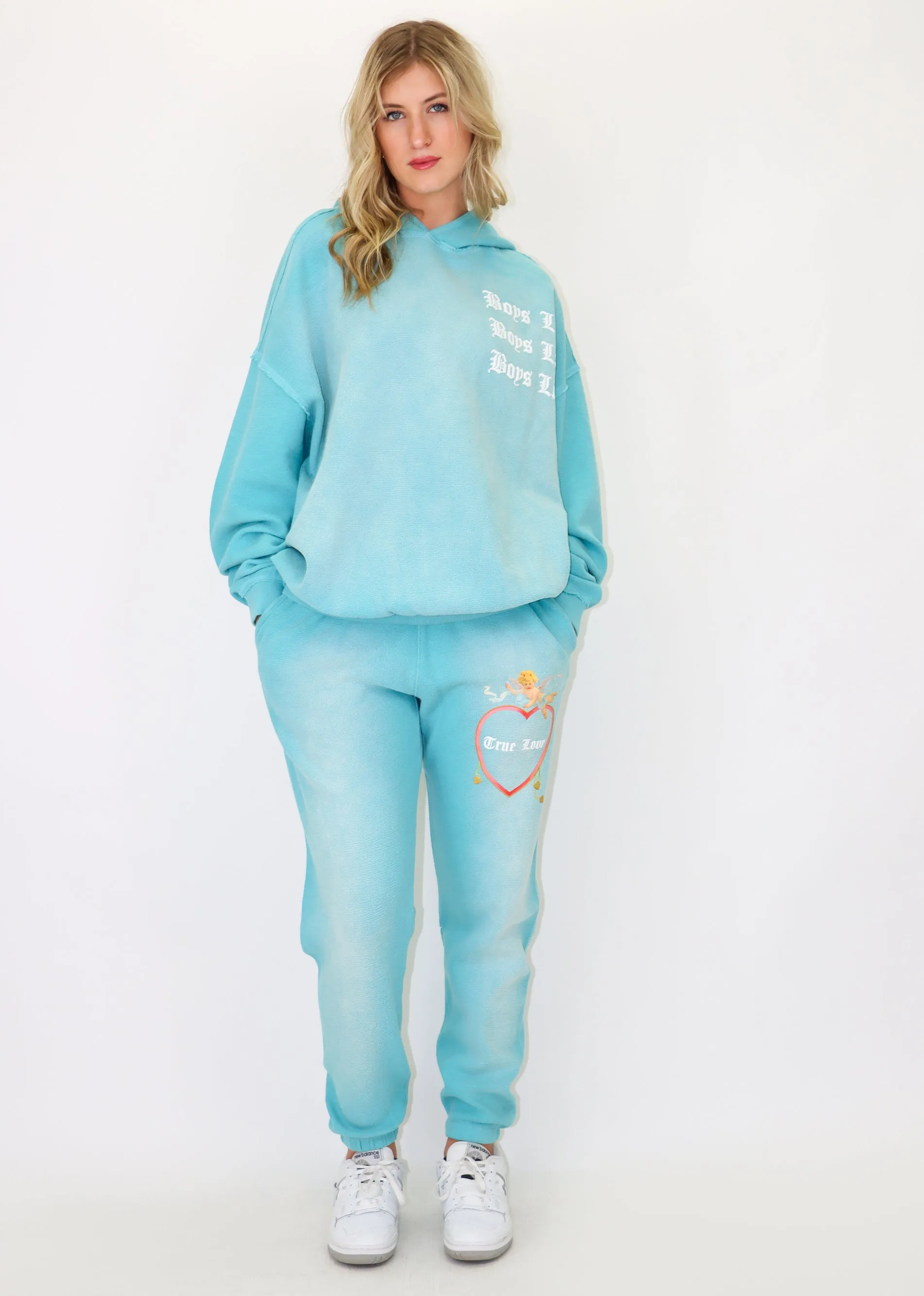 Boys Lie Head Over Heals Sweatpants ★ Teal sold by Rock N Rags product image thumbnail 2