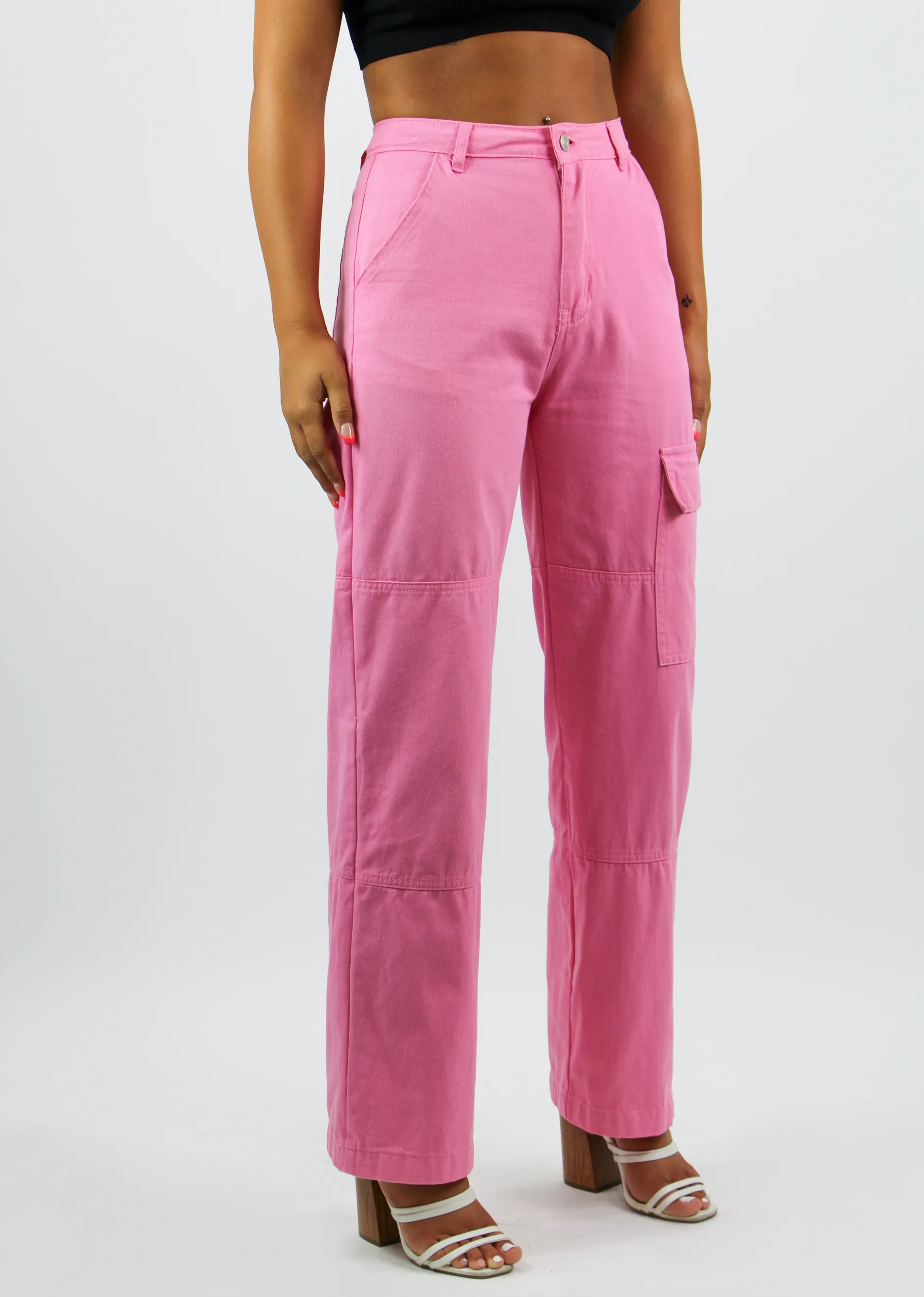 You're Cute Cargo Jeans ★ Pink sold by Rock N Rags product image thumbnail 2