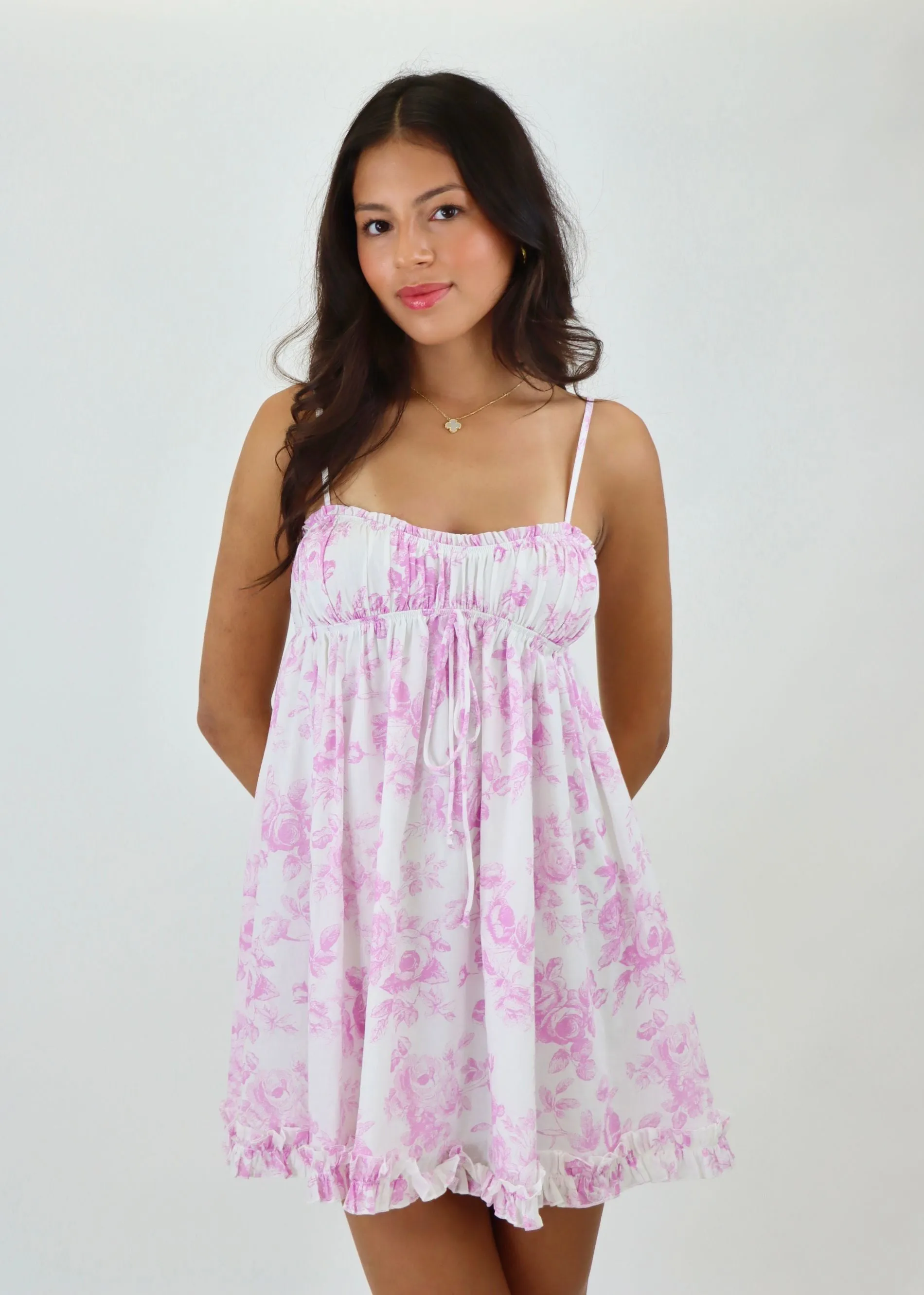 Sugar Rush Mini Dress ★ Pink & White Floral sold by Rock N Rags product image thumbnail 5