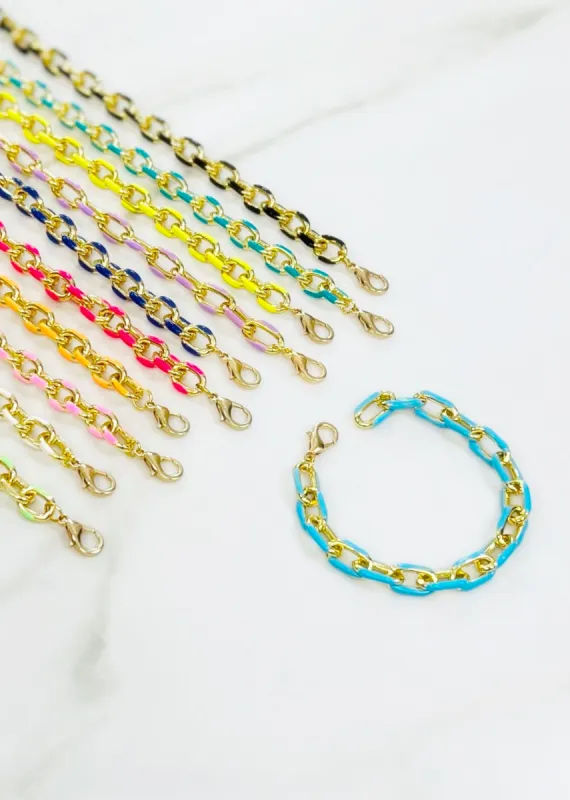 Neon Chain Bracelet ★ Multi-Color sold by Rock N Rags
