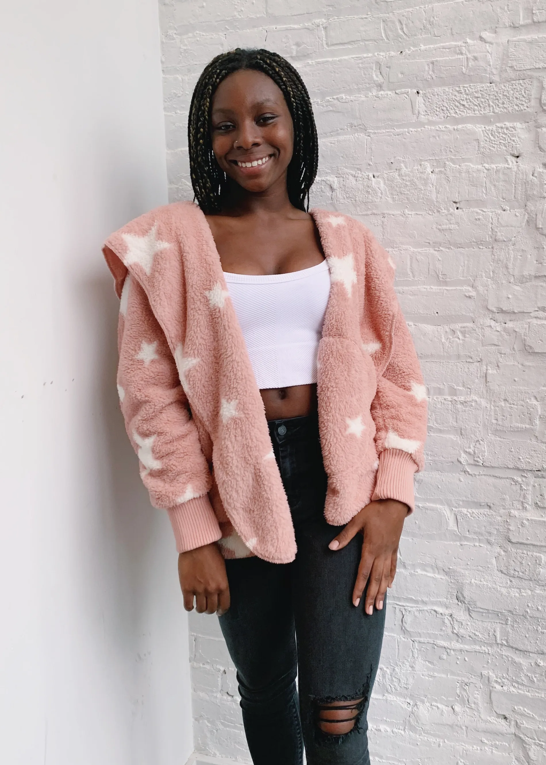 Fuzzy Star Jacket ★ Peach sold by Rock N Rags product image thumbnail 3