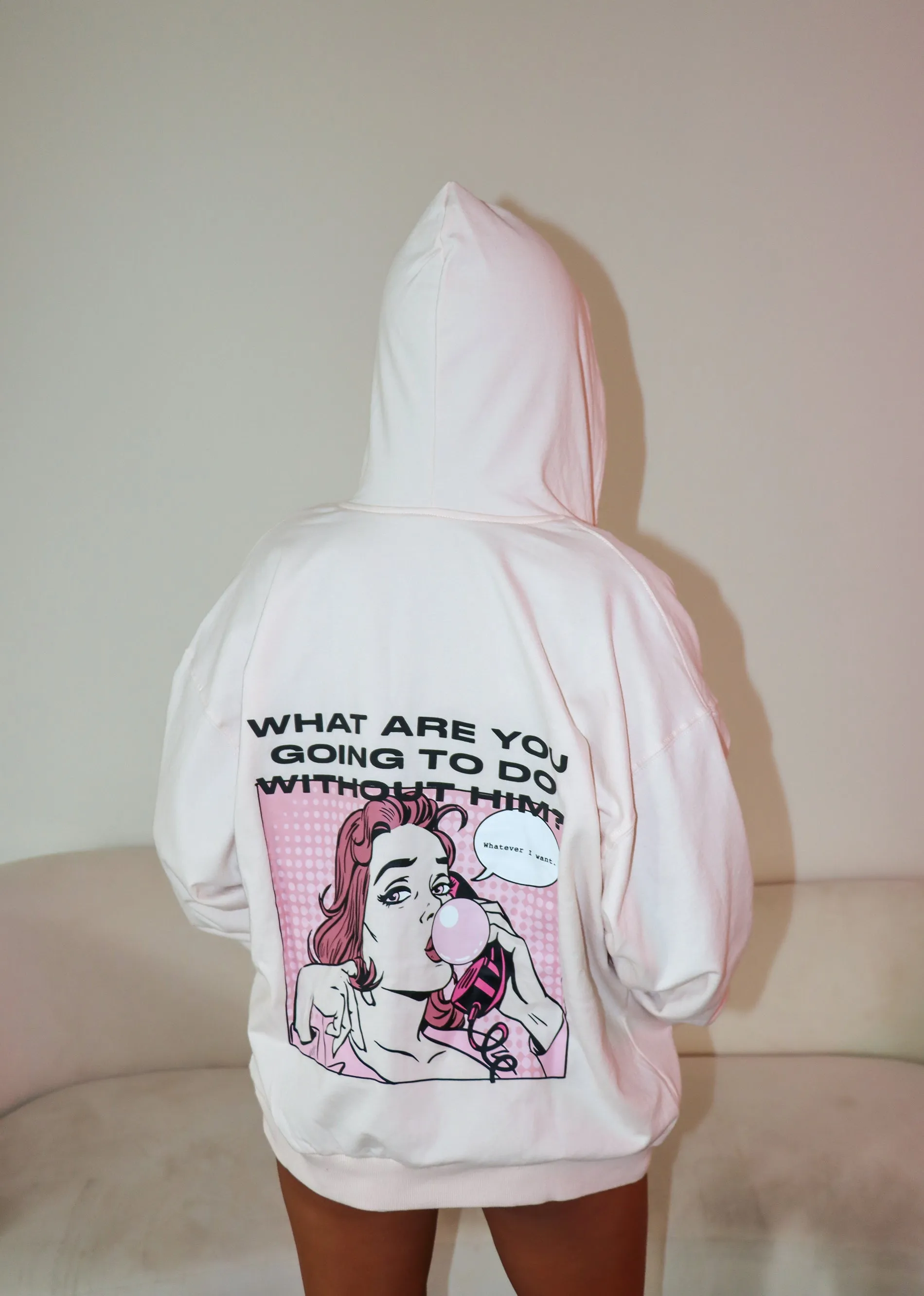 Boys Lie What Are You Going To Do Without Him Remix Zip-Up Hoodie ★ Light Pink sold by Rock N Rags product image thumbnail 4