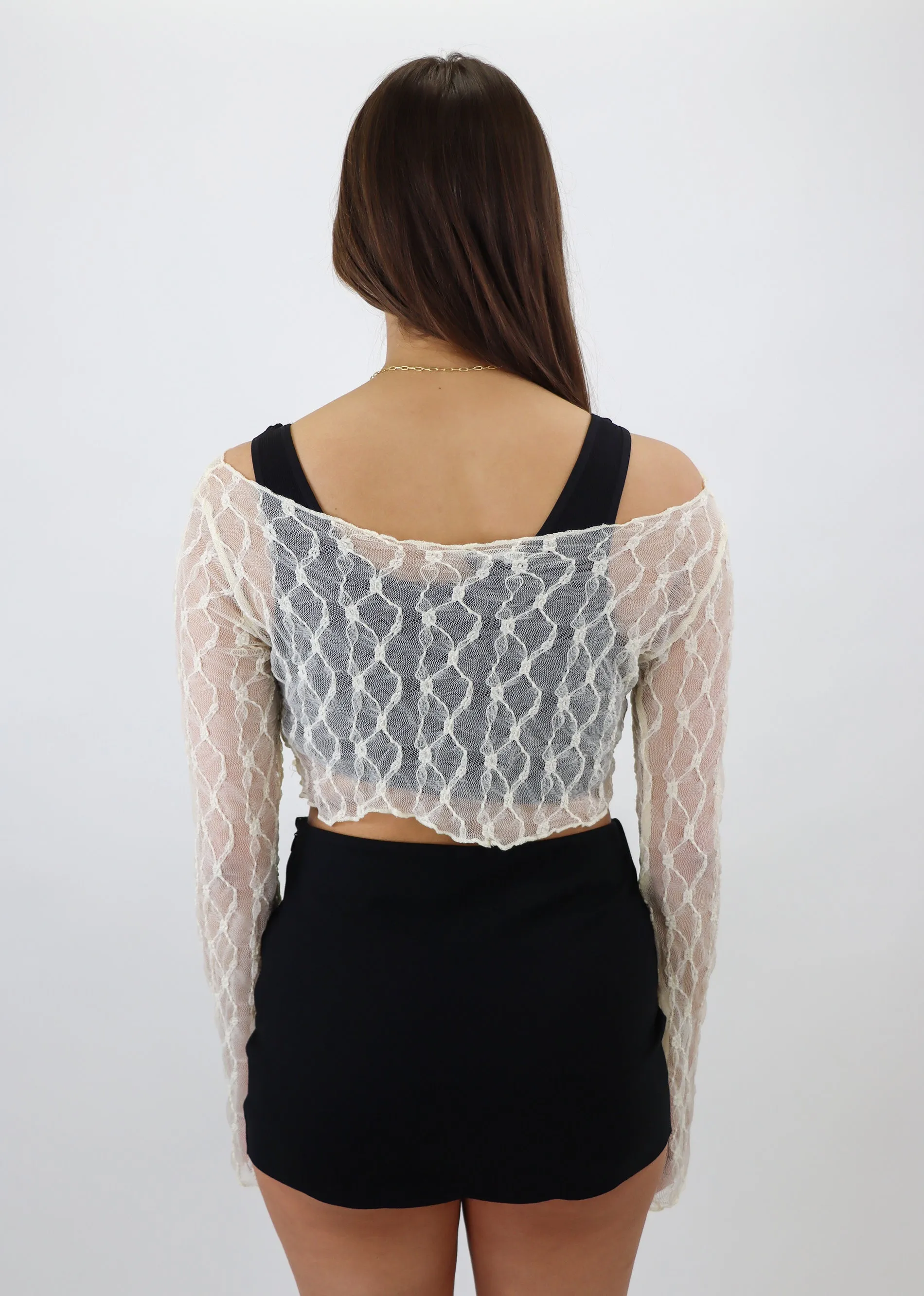It Goes Like Lace Long Sleeve Top ★ Ivory sold by Rock N Rags product image thumbnail 5