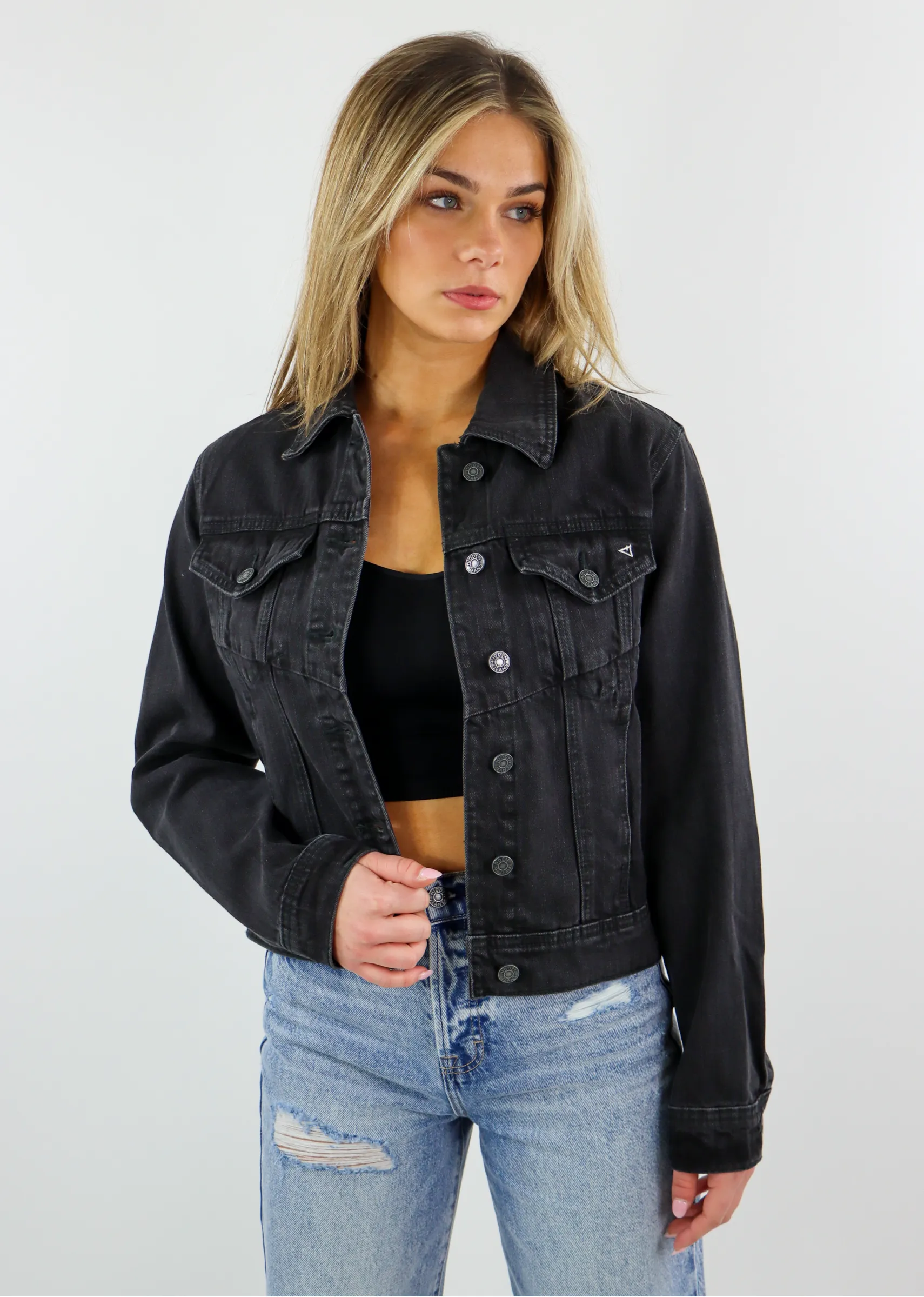 Get Used To It Denim Jacket ★ Black sold by Rock N Rags