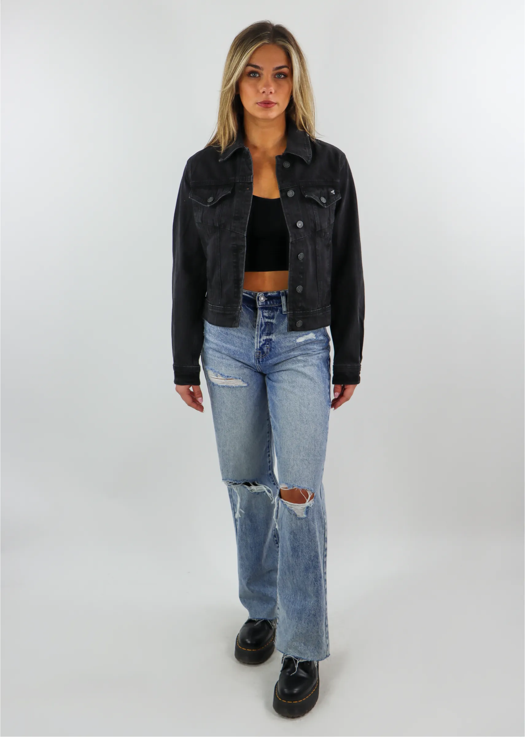 Get Used To It Denim Jacket ★ Black sold by Rock N Rags product image thumbnail 5