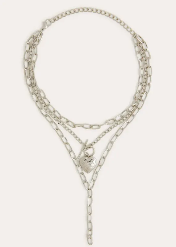Break My Heart Necklace ★ Silver sold by Rock N Rags