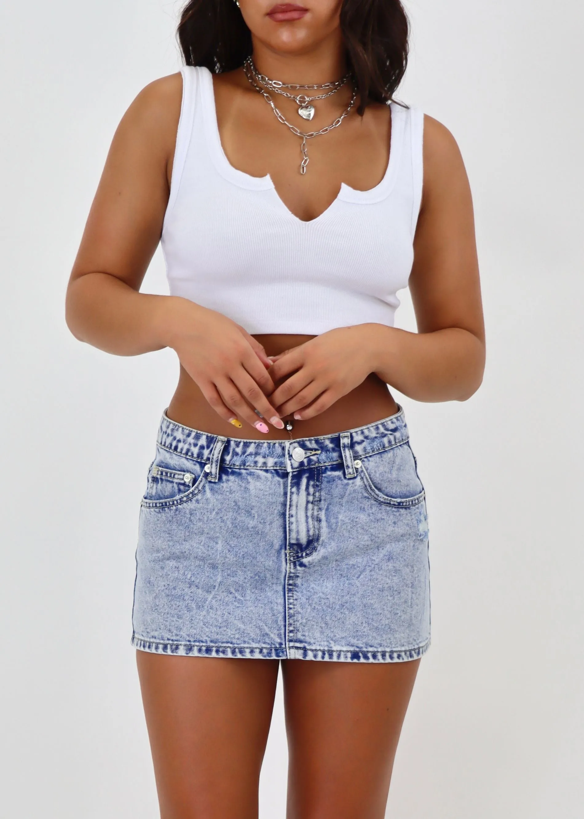 You Got Me Jean Skirt ★ Light Wash sold by Rock N Rags product image thumbnail 2