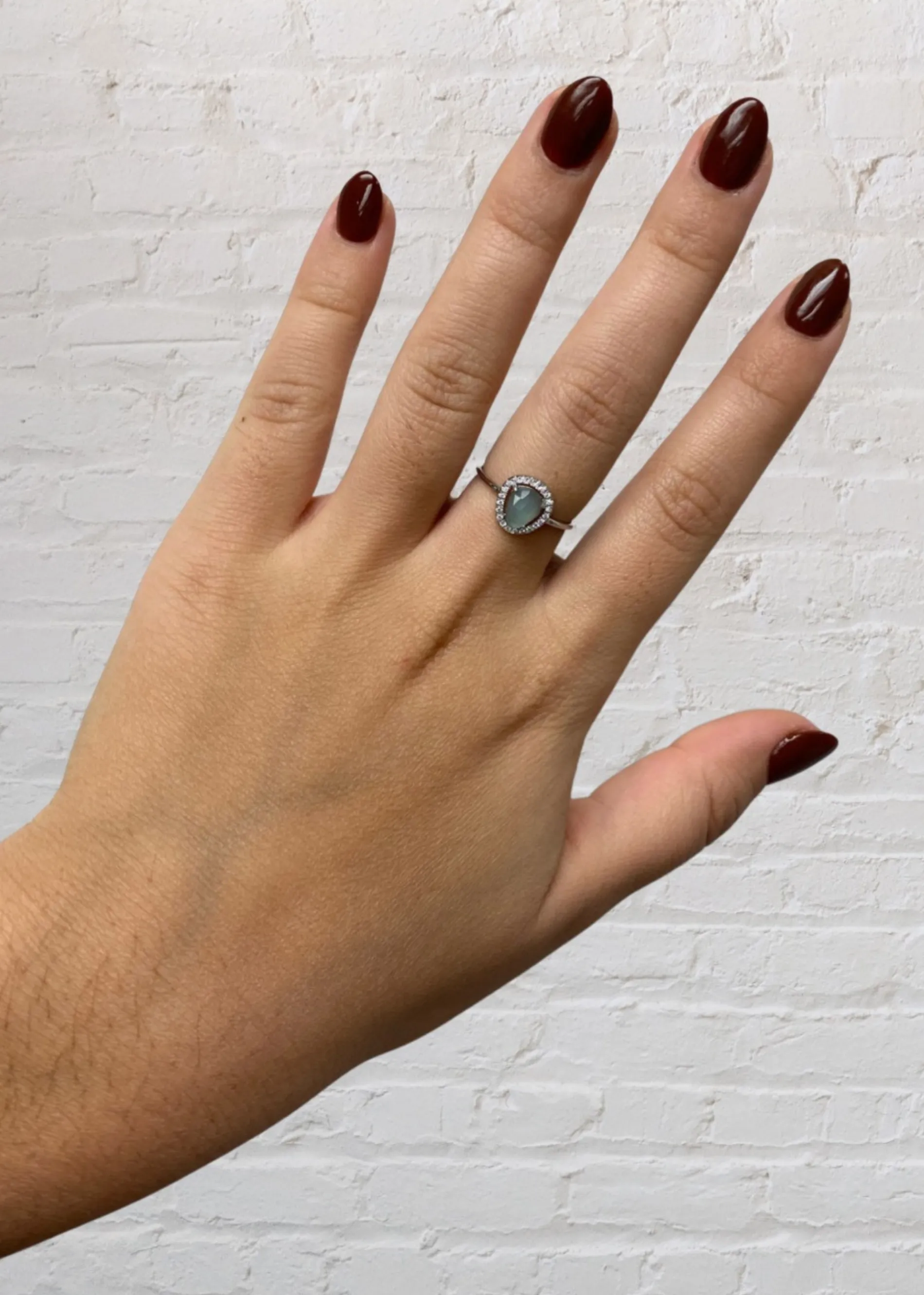 Aqua Stone Opal Ring ★ Silver sold by Rock N Rags