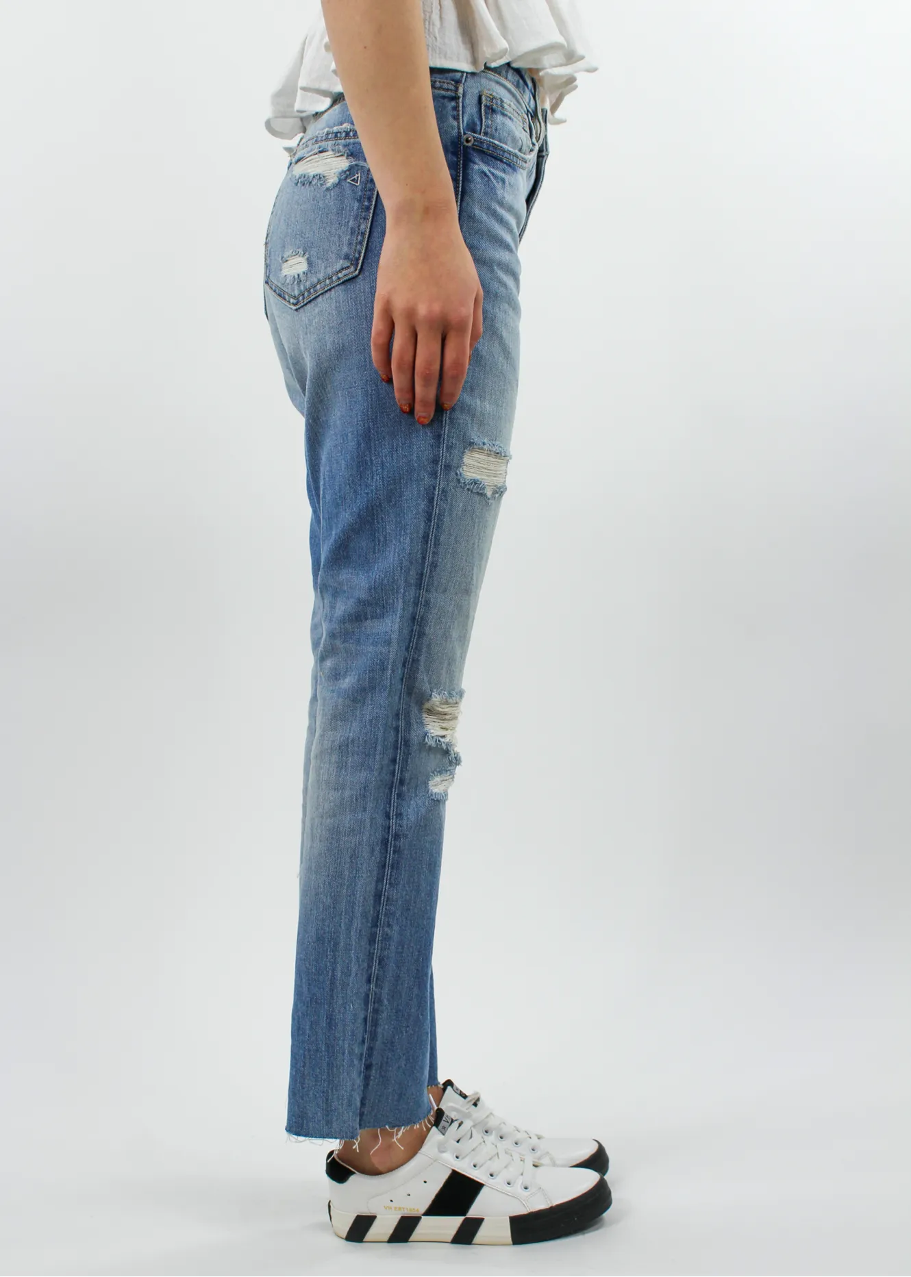 Eleanor Rigby Straight Crop Jeans ★ Light Wash Denim sold by Rock N Rags product image thumbnail 4