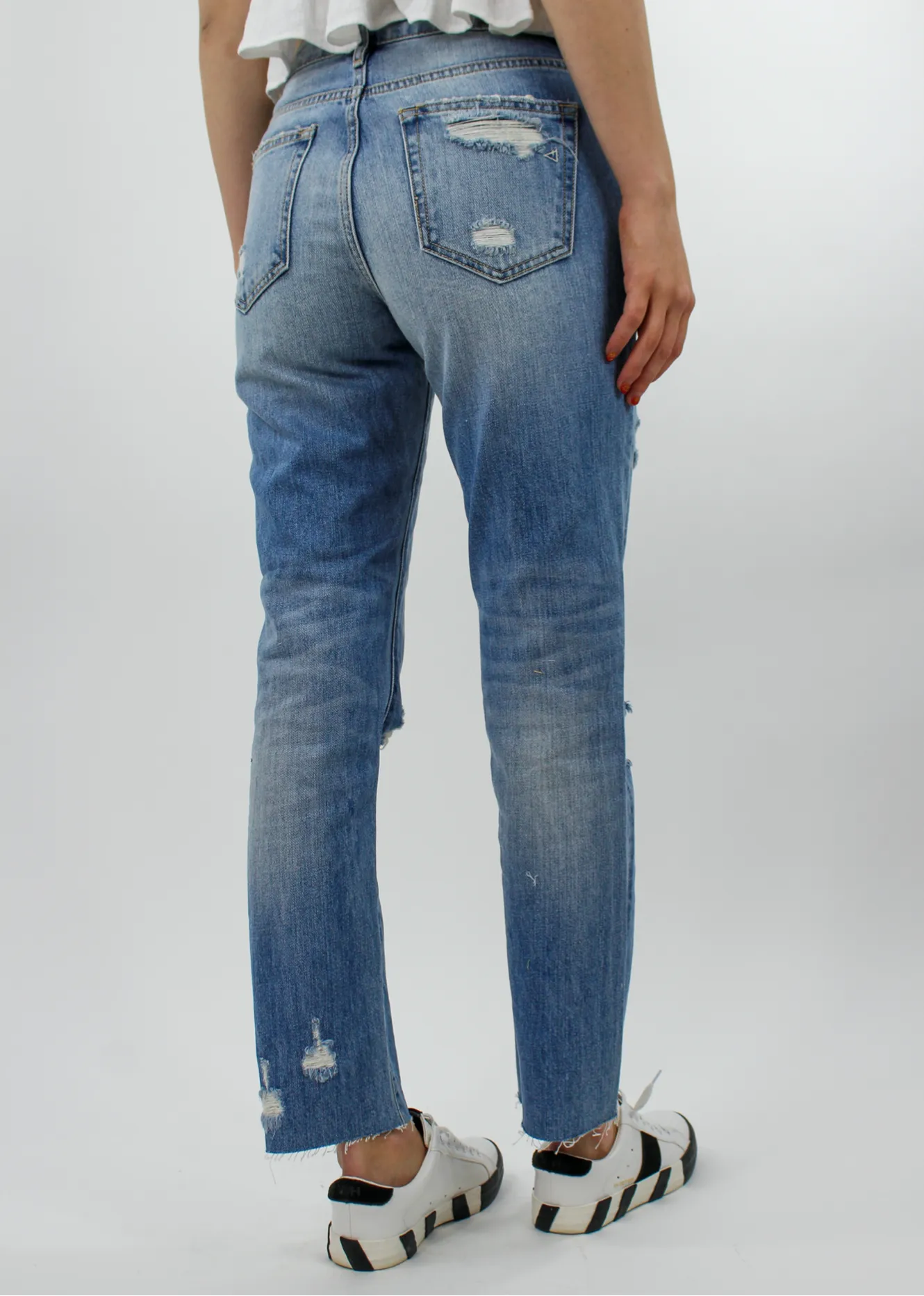 Eleanor Rigby Straight Crop Jeans ★ Light Wash Denim sold by Rock N Rags product image thumbnail 5