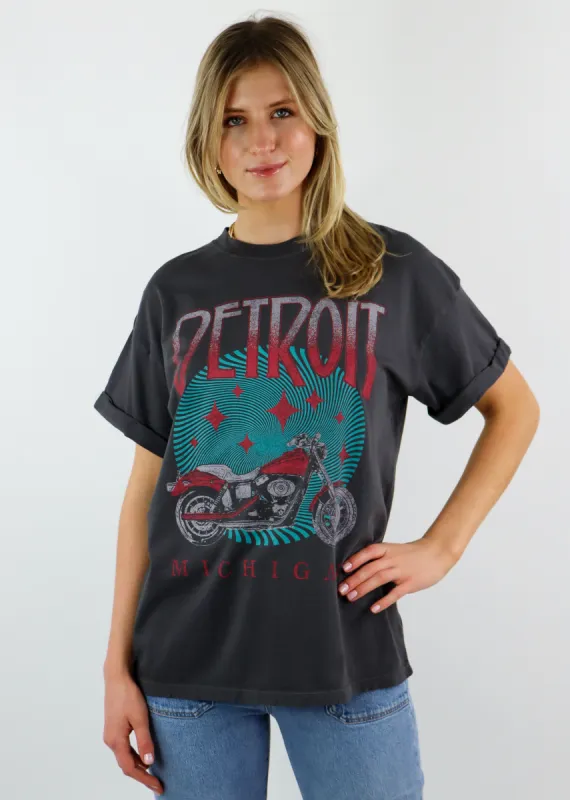 Detroit Graphic Tee ★ Charcoal Grey sold by Rock N Rags