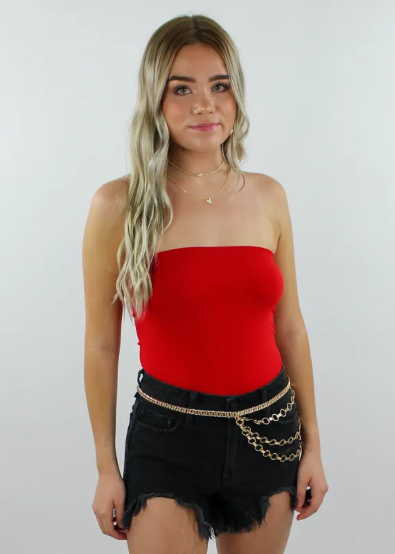 Uptown Girl Tube Top ★ Red sold by Rock N Rags