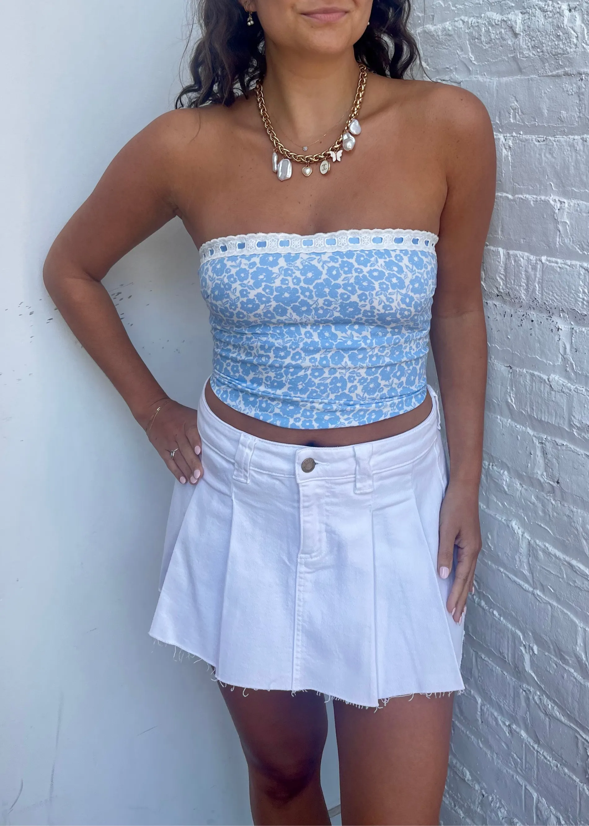 Ditsy Tube Top ★ Blue Floral sold by Rock N Rags product image thumbnail 2