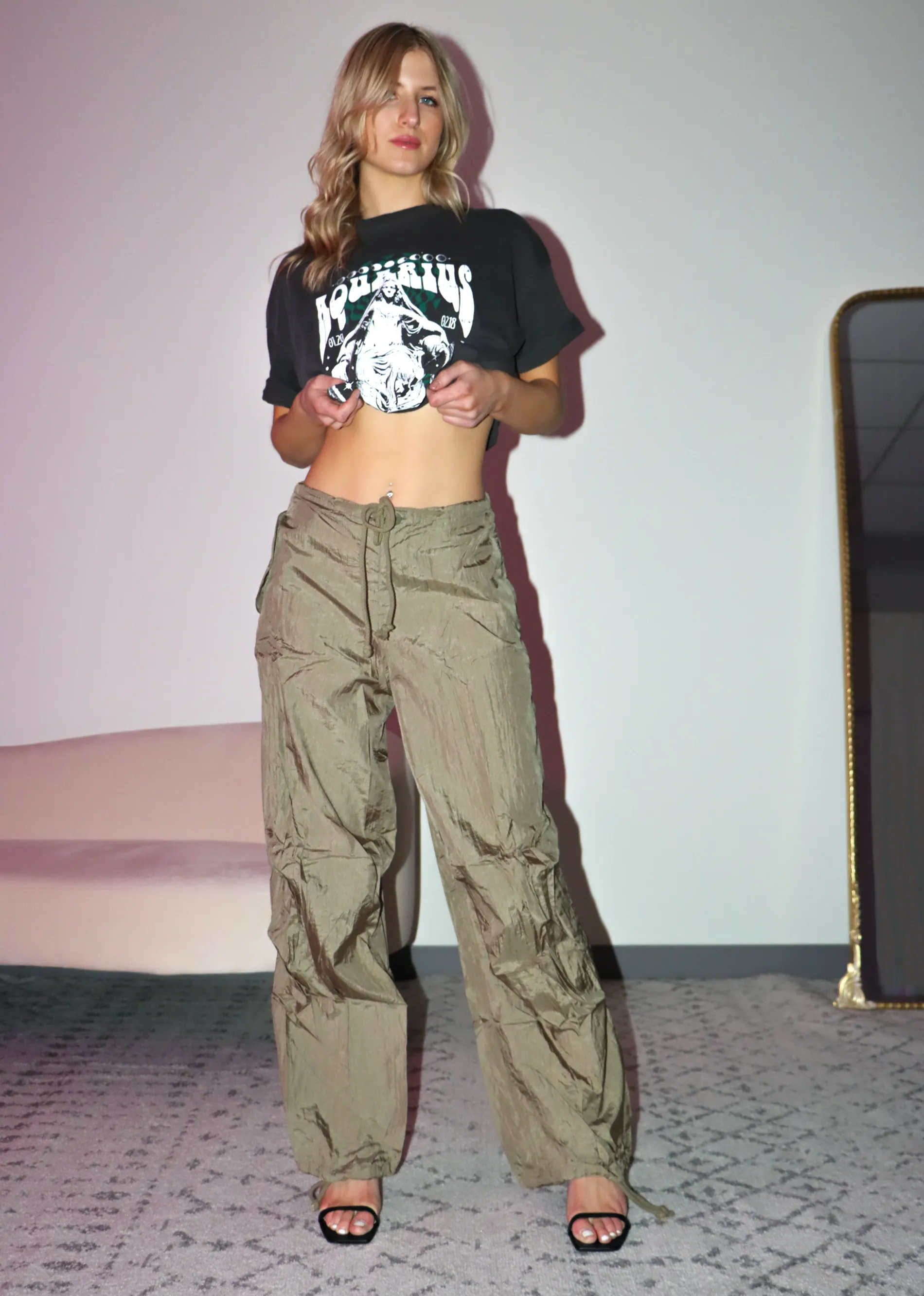 Ready To Fly Parachute Pants ★ Olive sold by Rock N Rags