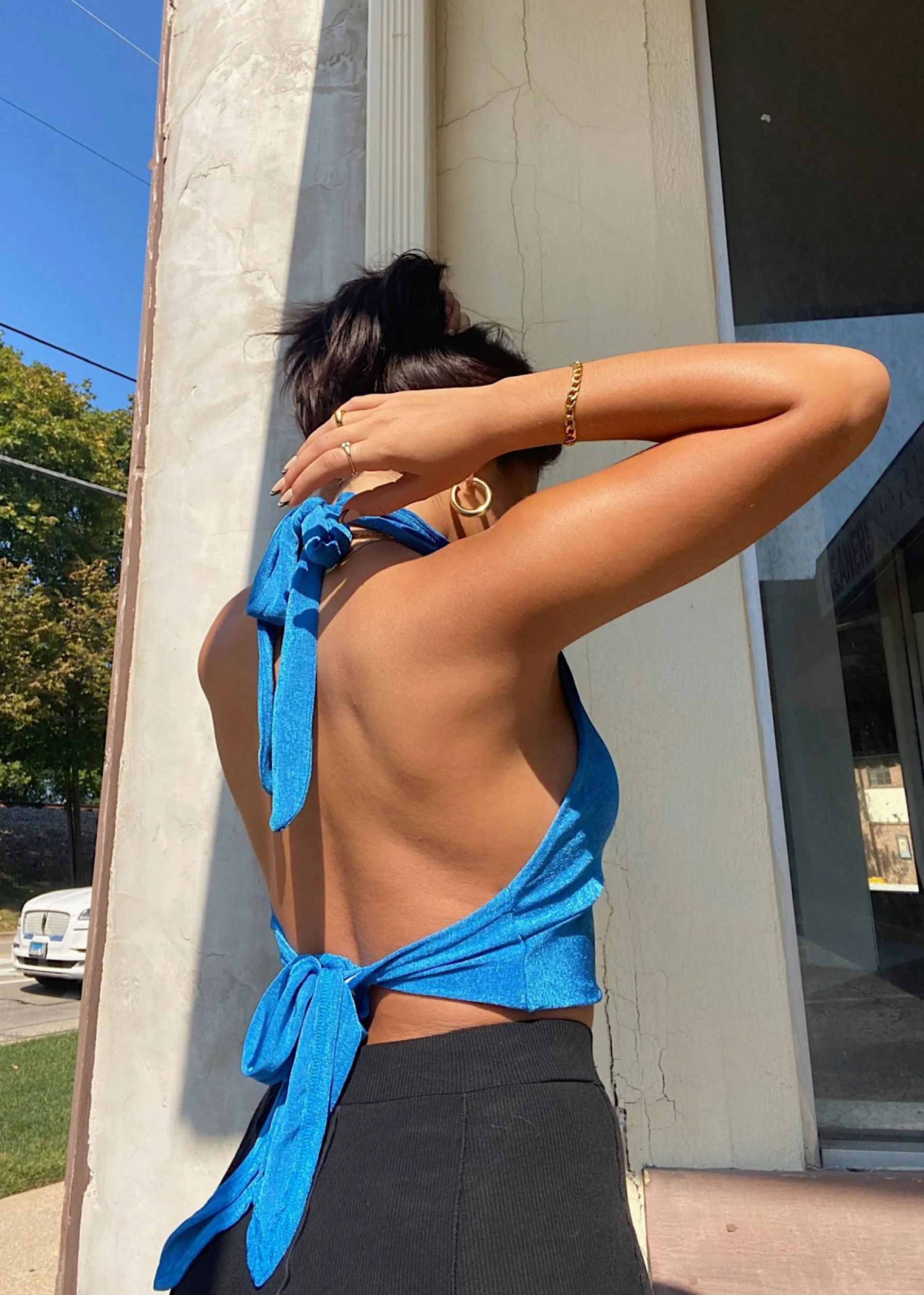 Lasting Lovers Collar Halter Top ★ Blue sold by Rock N Rags product image thumbnail 5