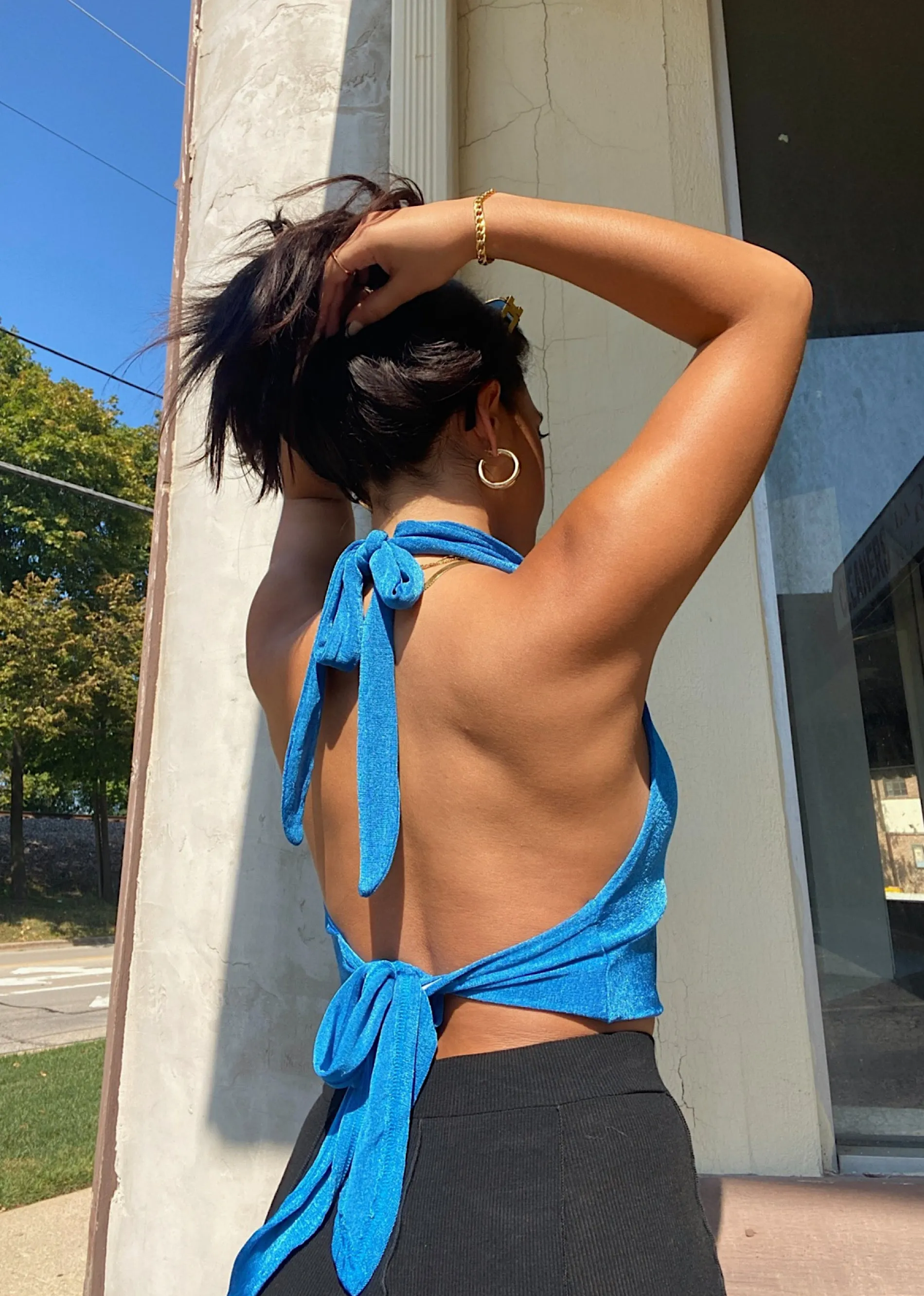 Lasting Lovers Collar Halter Top ★ Blue sold by Rock N Rags product image thumbnail 3