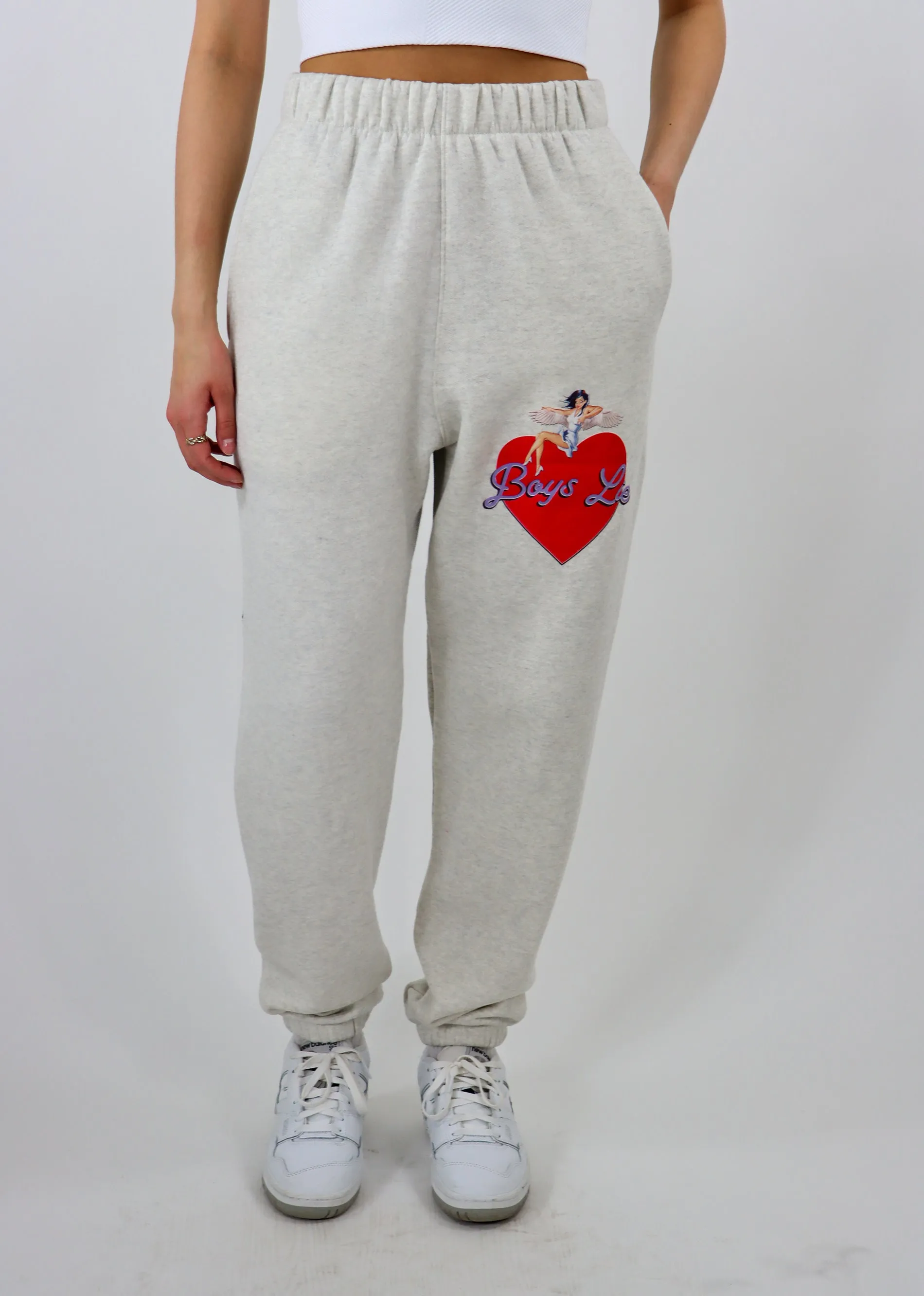 Boys Lie On The Edge V2 Mac Slim Sweatpants ★ Grey sold by Rock N Rags