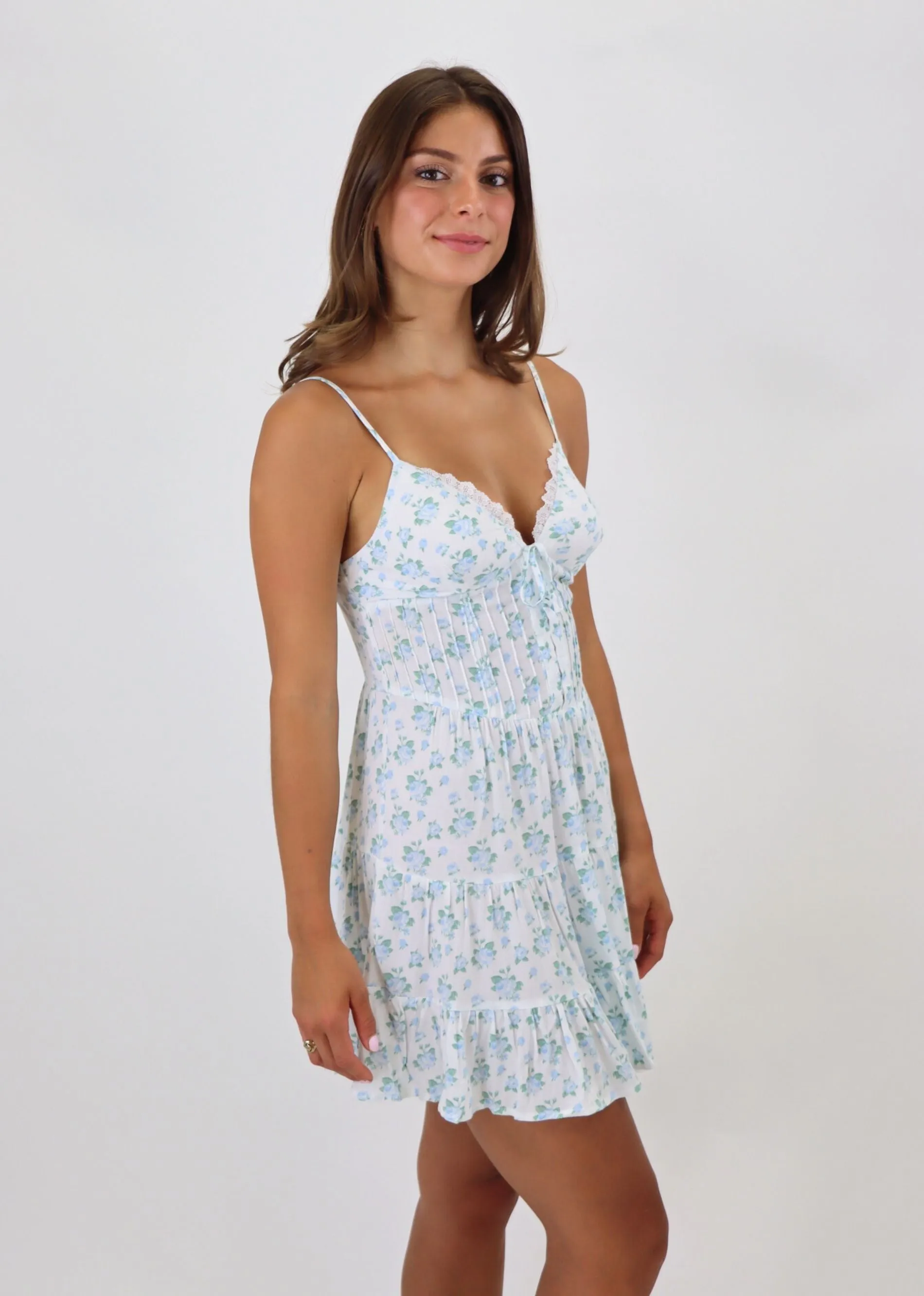 Girl In The Mirror Mini Dress ★ Blue Floral sold by Rock N Rags product image thumbnail 4