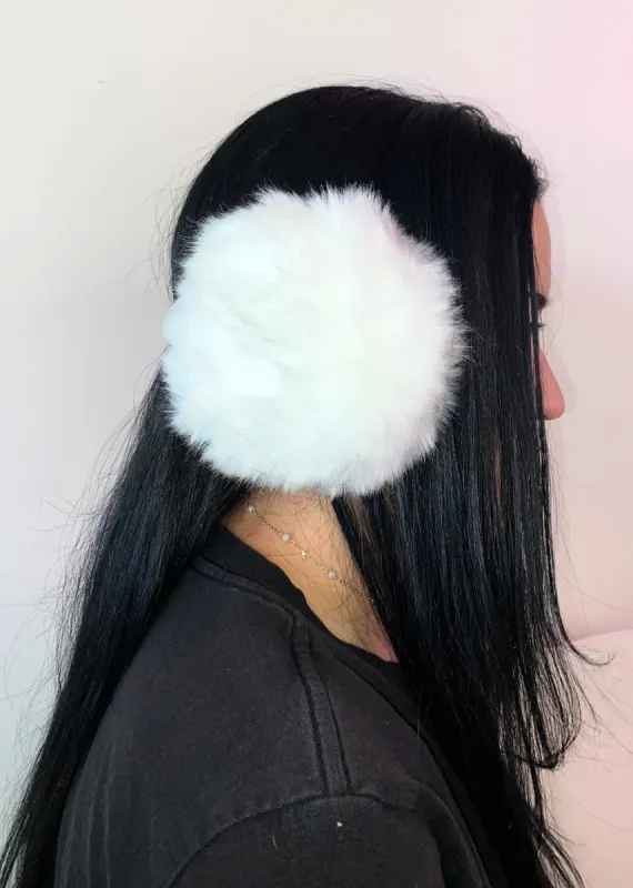 Leave It Behind Ear Muffs ★ White sold by Rock N Rags
