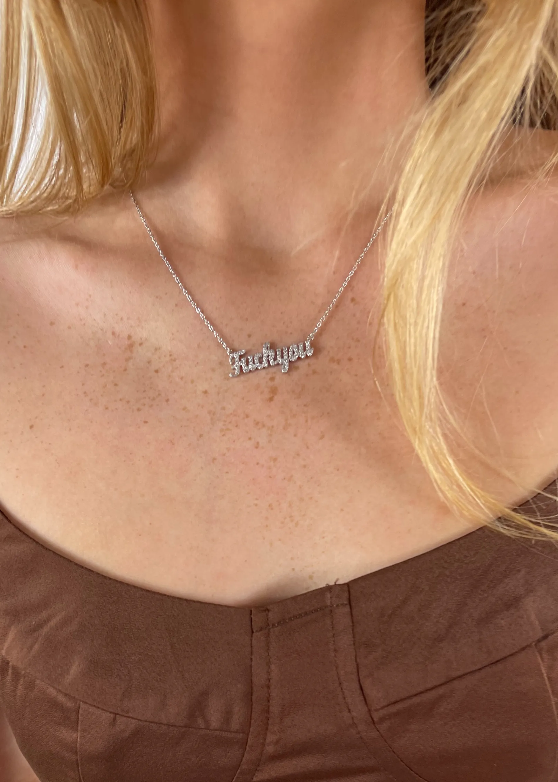 F You Necklace ★ Silver sold by Rock N Rags product image thumbnail 2