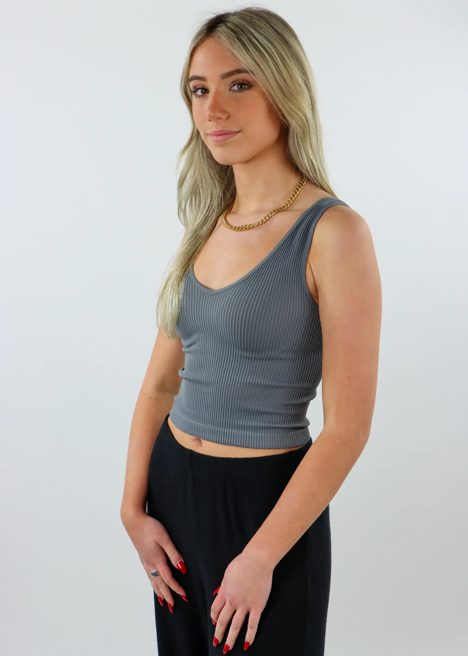 Take The Plunge Full Length Top ★ Grey sold by Rock N Rags product image thumbnail 2