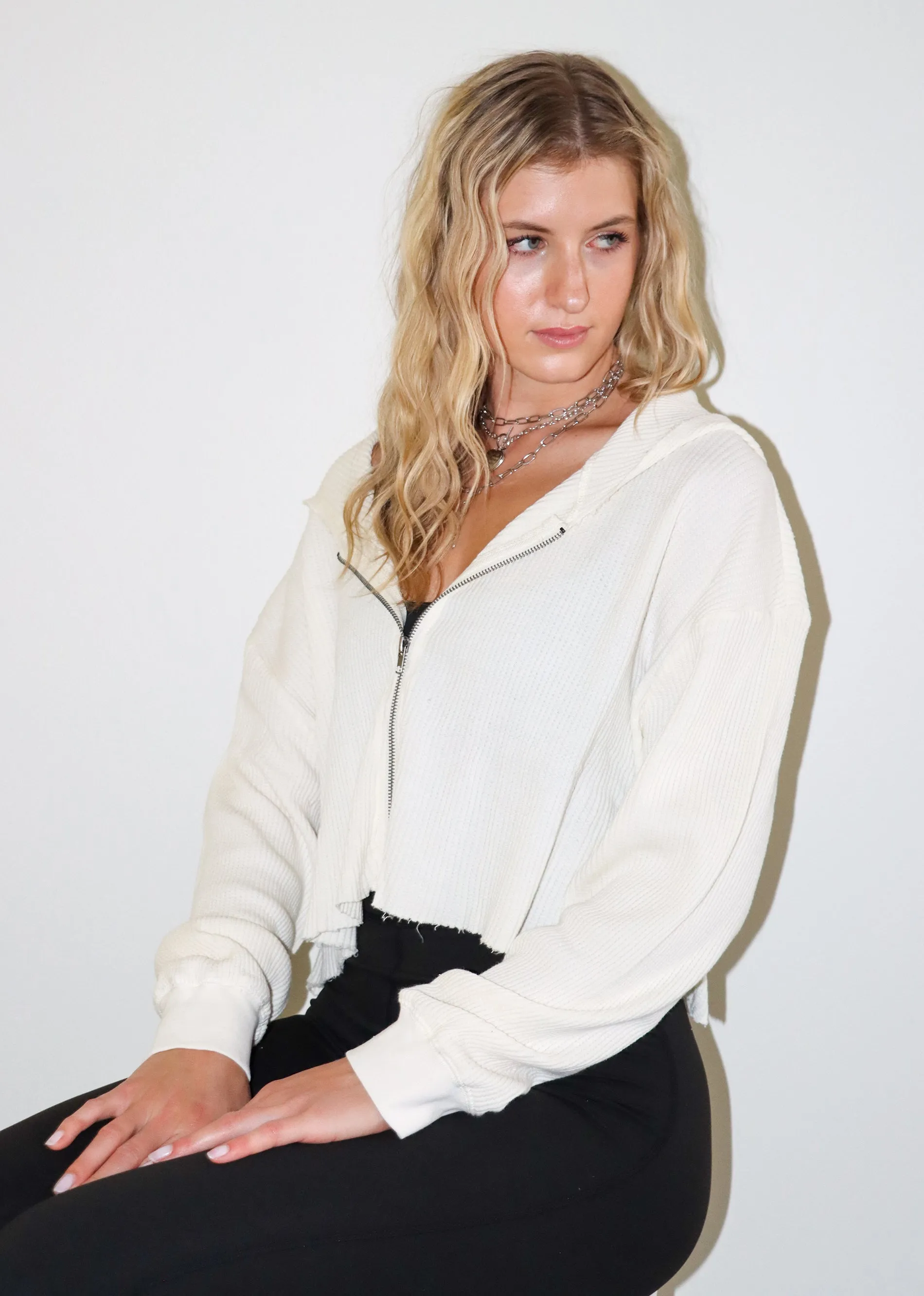 As She Dreams Zip Up Hoodie ★ Cream sold by Rock N Rags