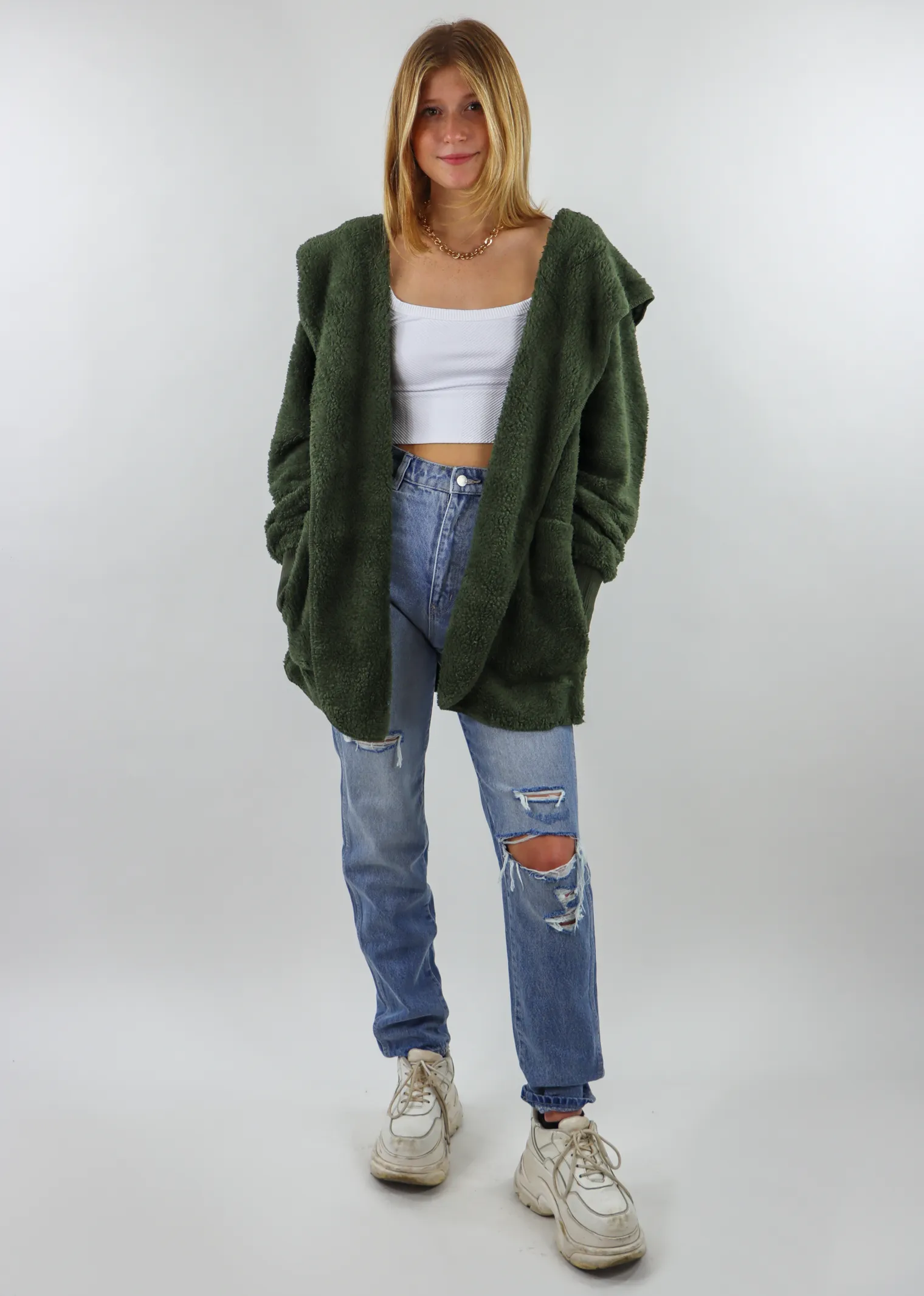 Fuzzy Jacket ★ Olive sold by Rock N Rags product image thumbnail 5