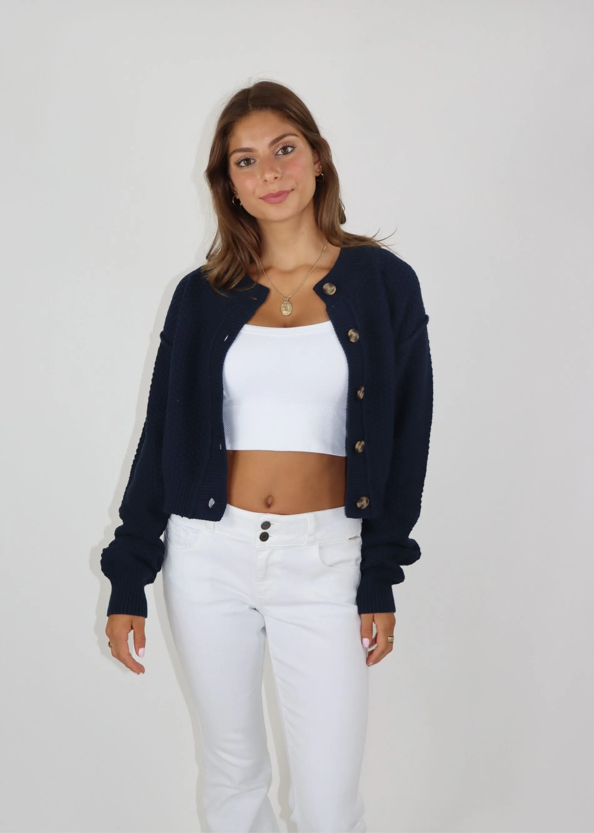 Free People Lila Crop Cardigan ★ Navy sold by Rock N Rags product image thumbnail 3