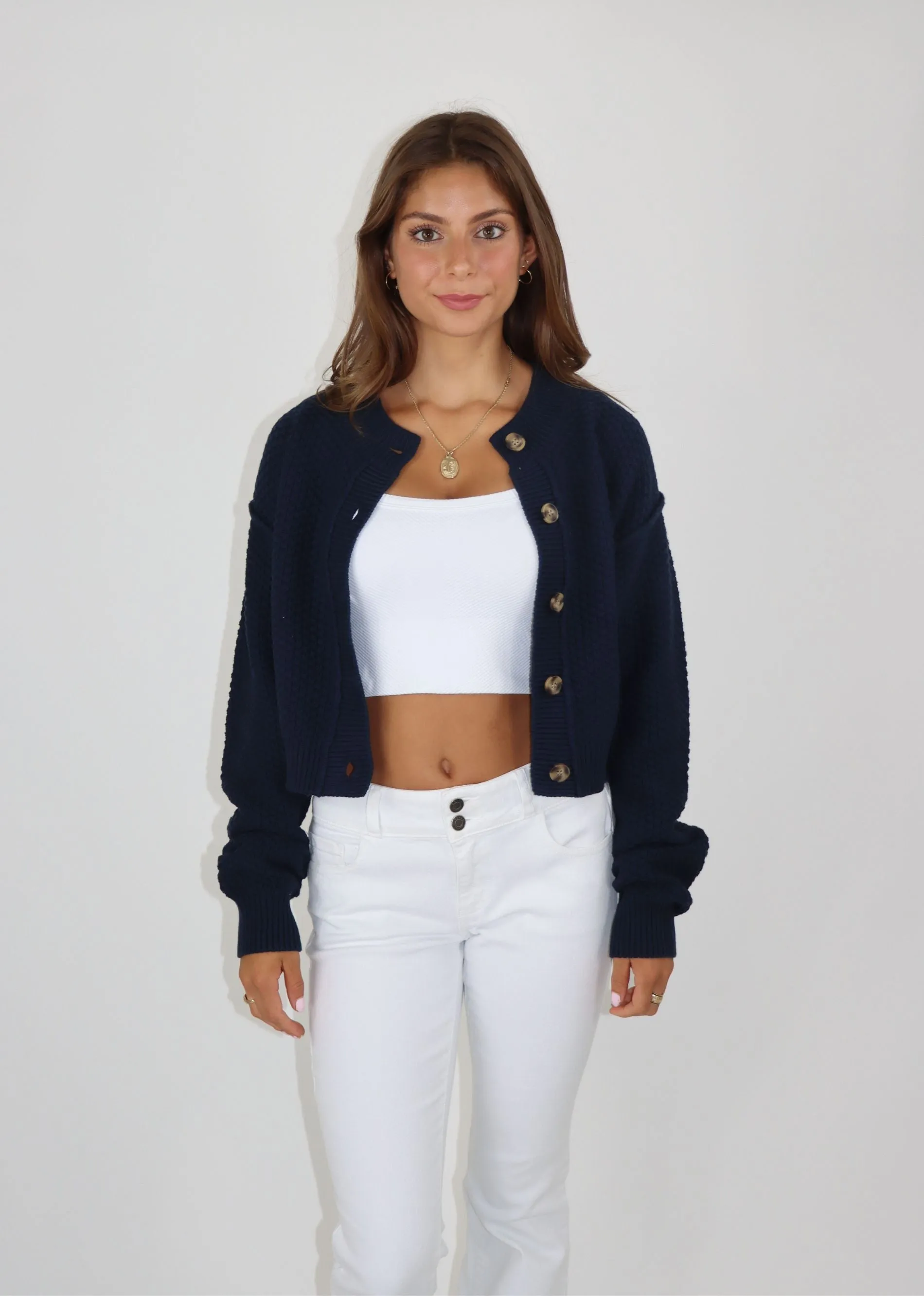 Free People Lila Crop Cardigan ★ Navy sold by Rock N Rags product image thumbnail 4