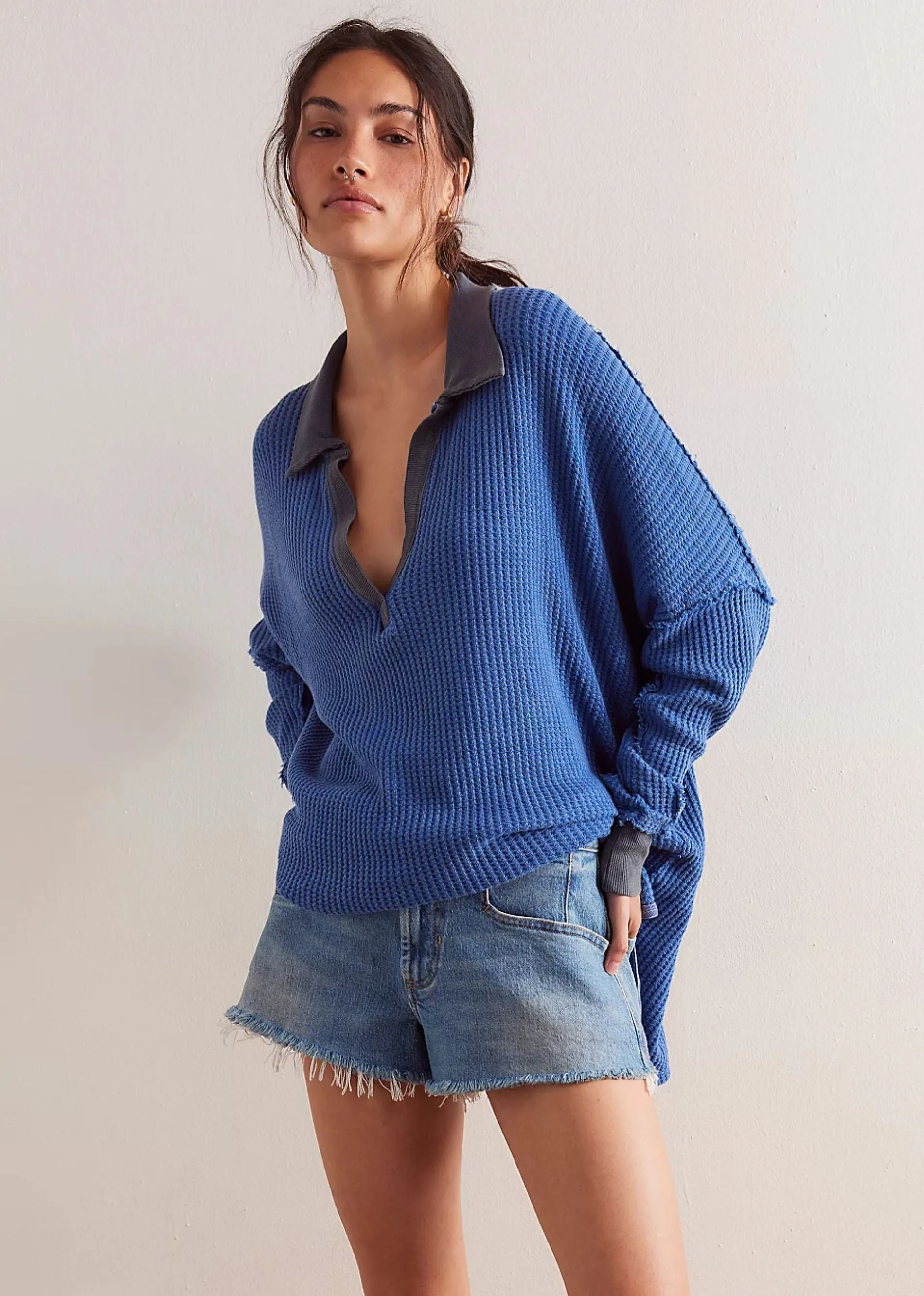 Free People Travis Polo ★ Blue sold by Rock N Rags product image thumbnail 3