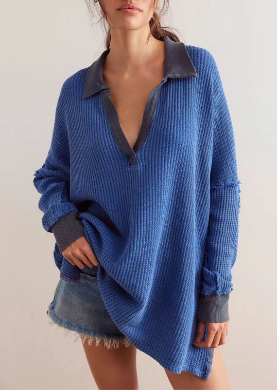 Free People Travis Polo ★ Blue made by Rock N Rags