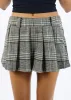 Sweet Day Mini Skort ★ Brown Black Plaid sold by Rock N Rags