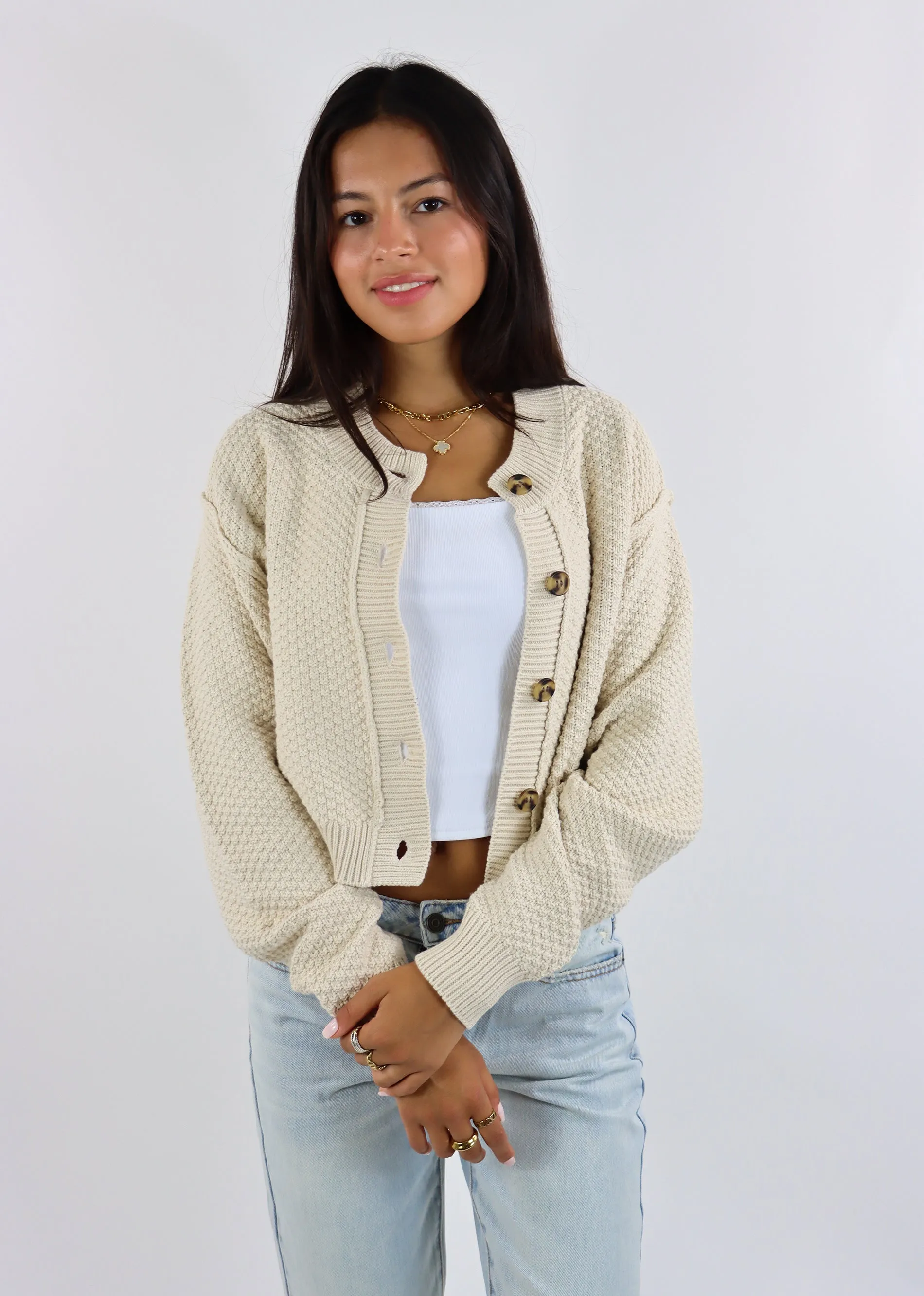 Free People Lila Crop Cardigan ★ Oatmeal sold by Rock N Rags