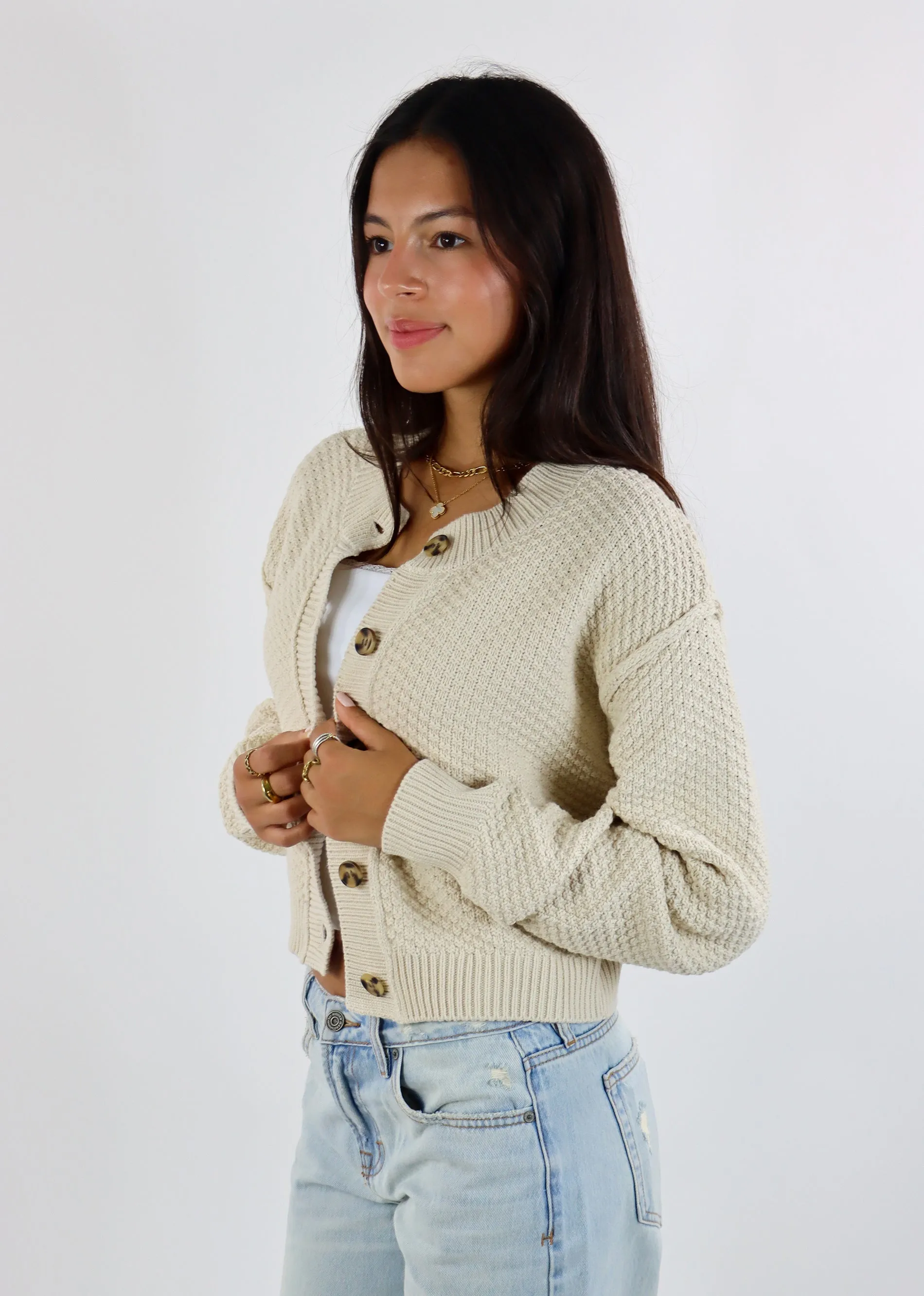 Free People Lila Crop Cardigan ★ Oatmeal sold by Rock N Rags product image thumbnail 3