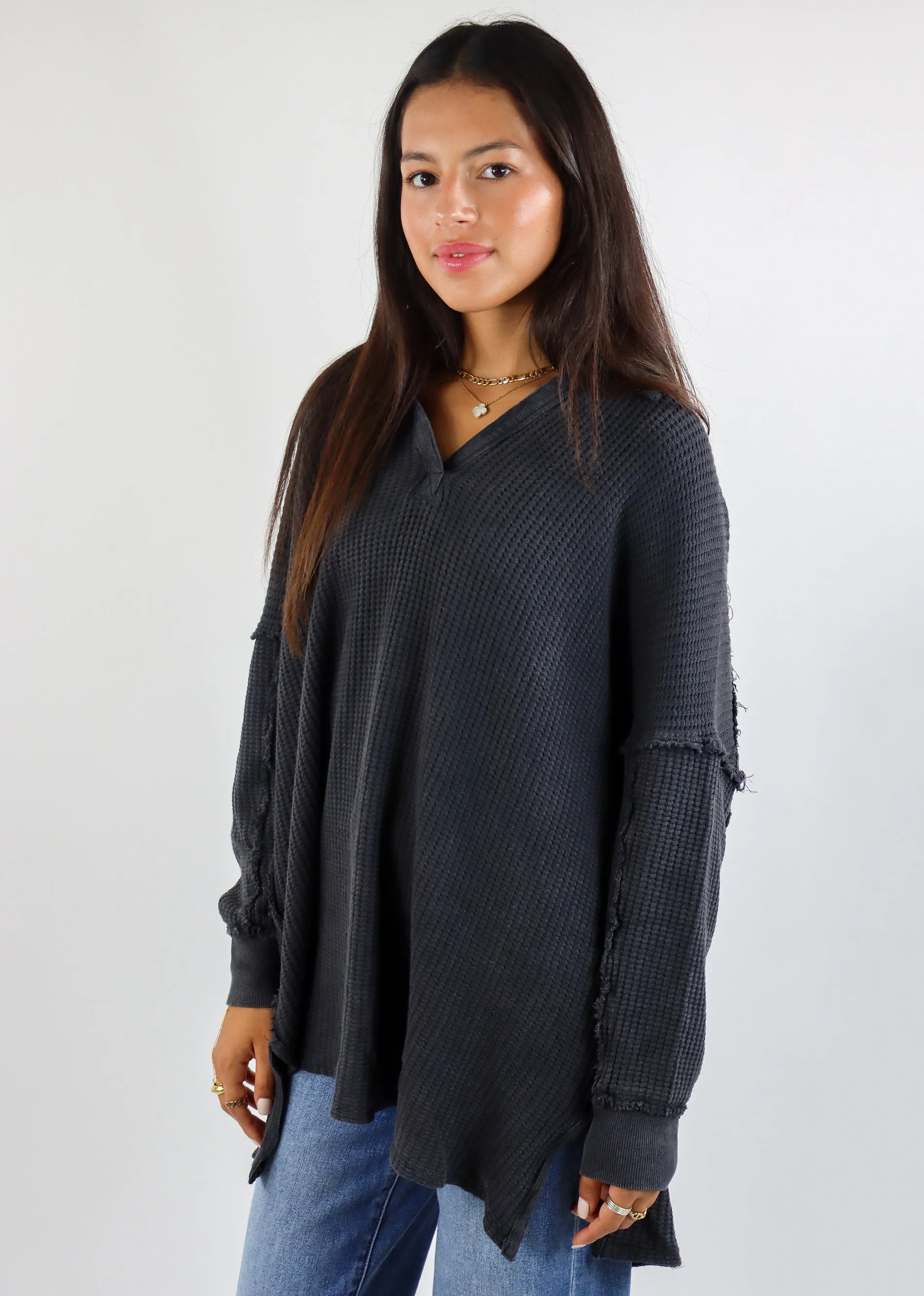 Free People Travis Polo ★ Charcoal sold by Rock N Rags product image thumbnail 3