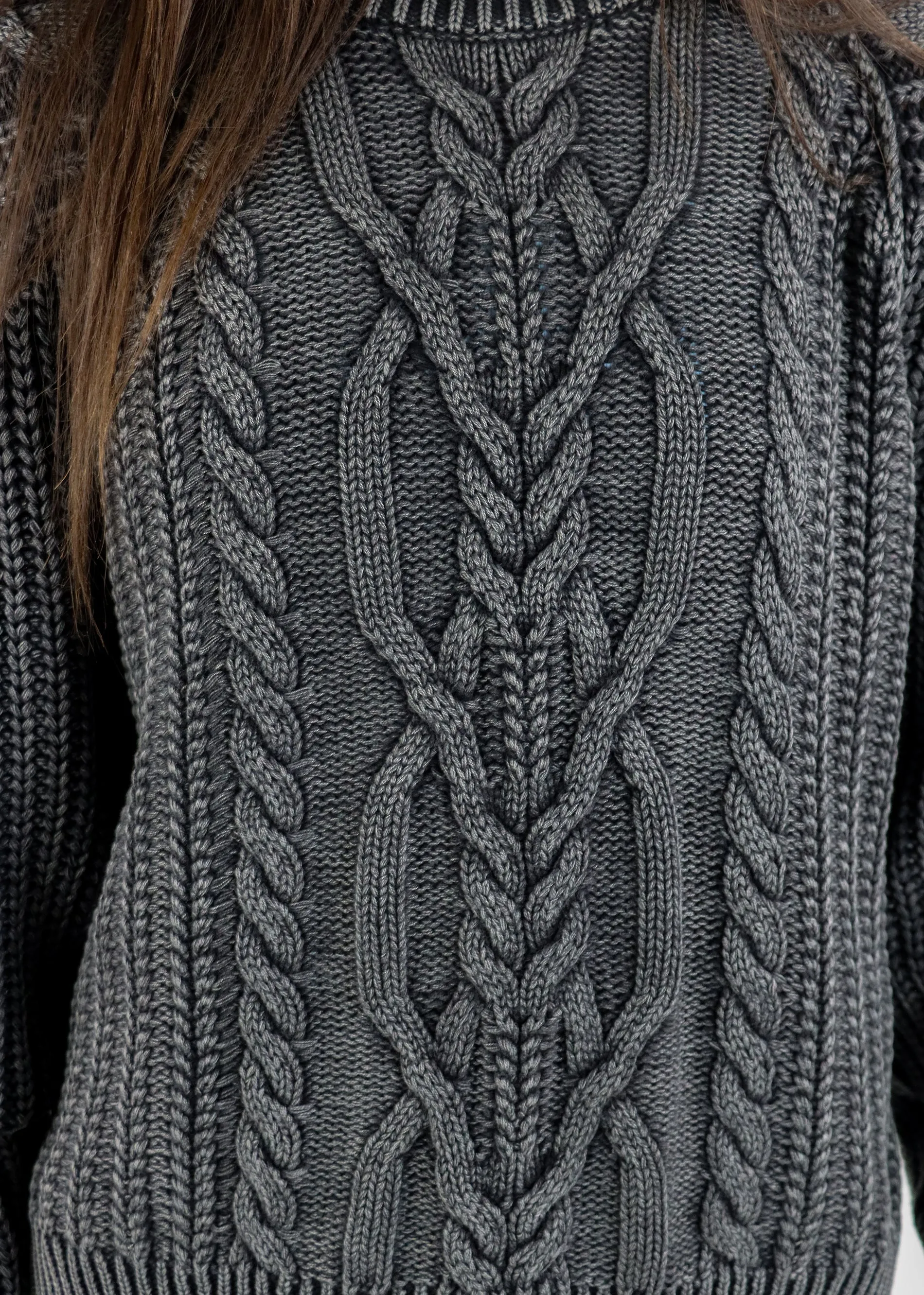 Free People Frankie Cable Knit Sweater ★ Vintage Black sold by Rock N Rags product image thumbnail 4