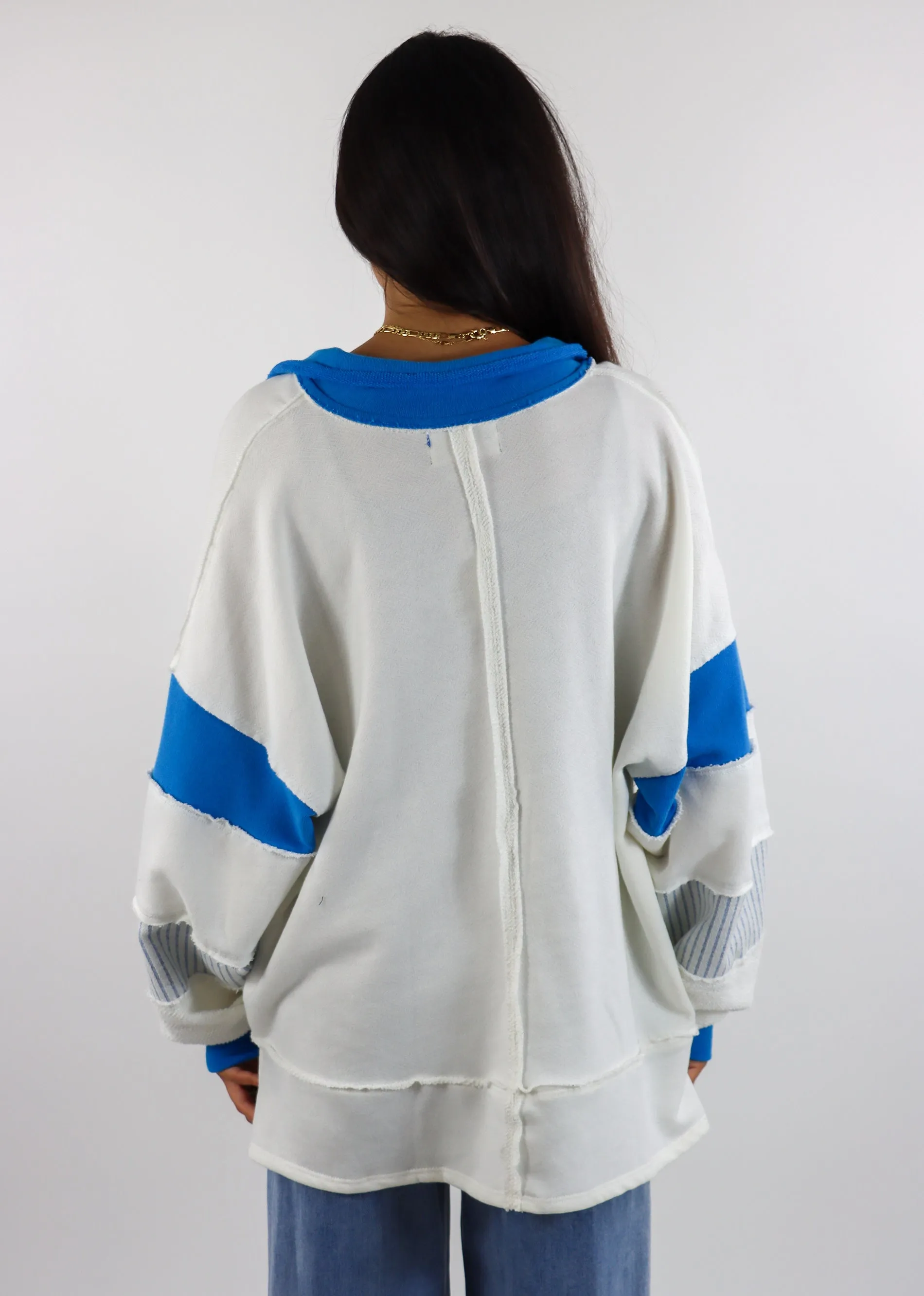 Good To Me Pullover ★ White & Blue sold by Rock N Rags product image thumbnail 3