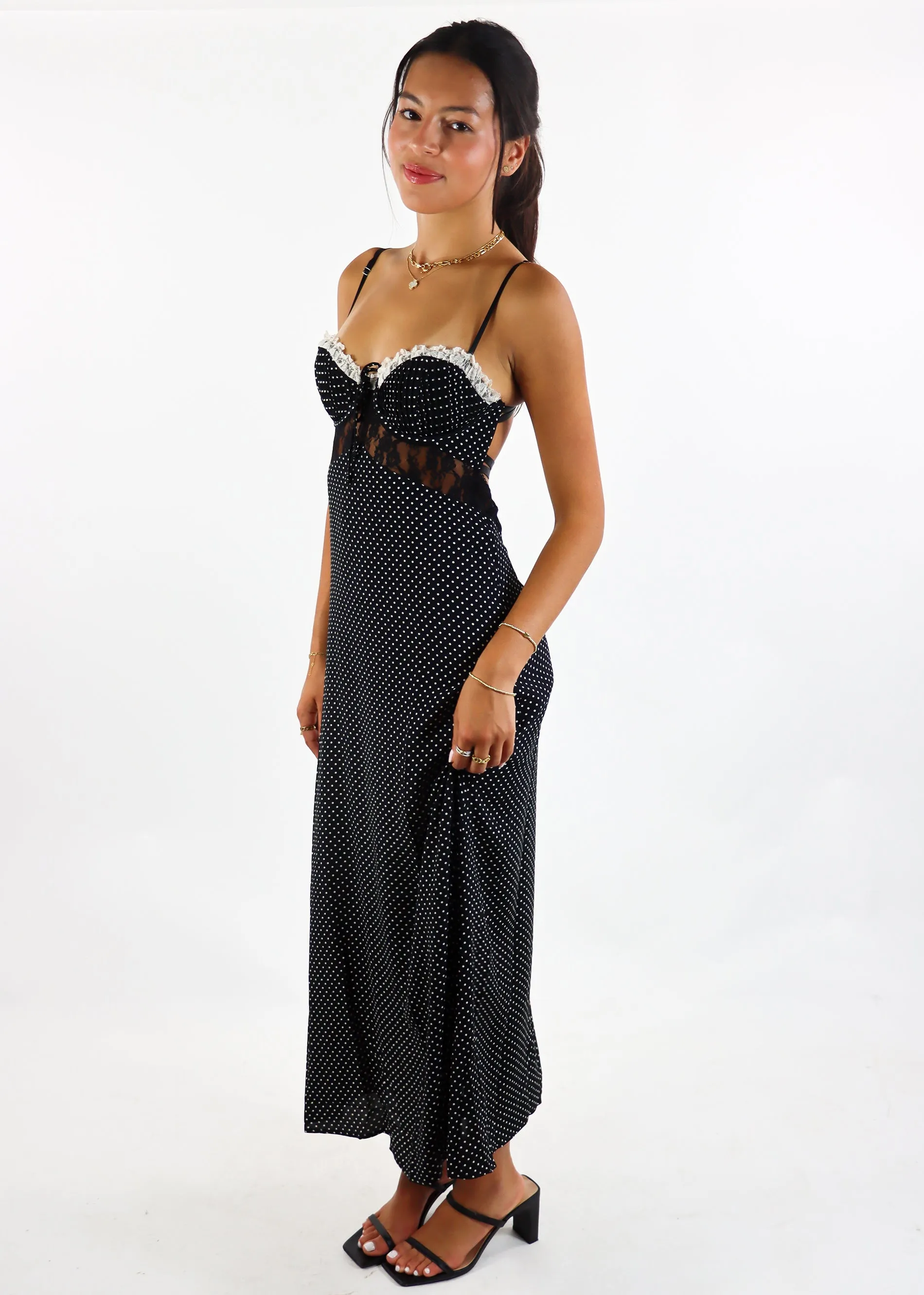 Polka Dot Maxi Dress ★ Black sold by Rock N Rags product image thumbnail 2