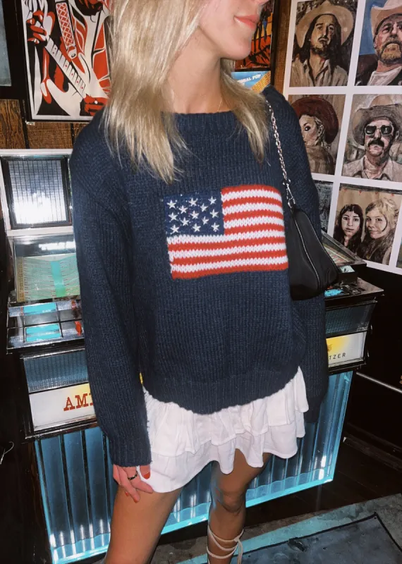 American Flag Sweater ★ Navy sold by Rock N Rags