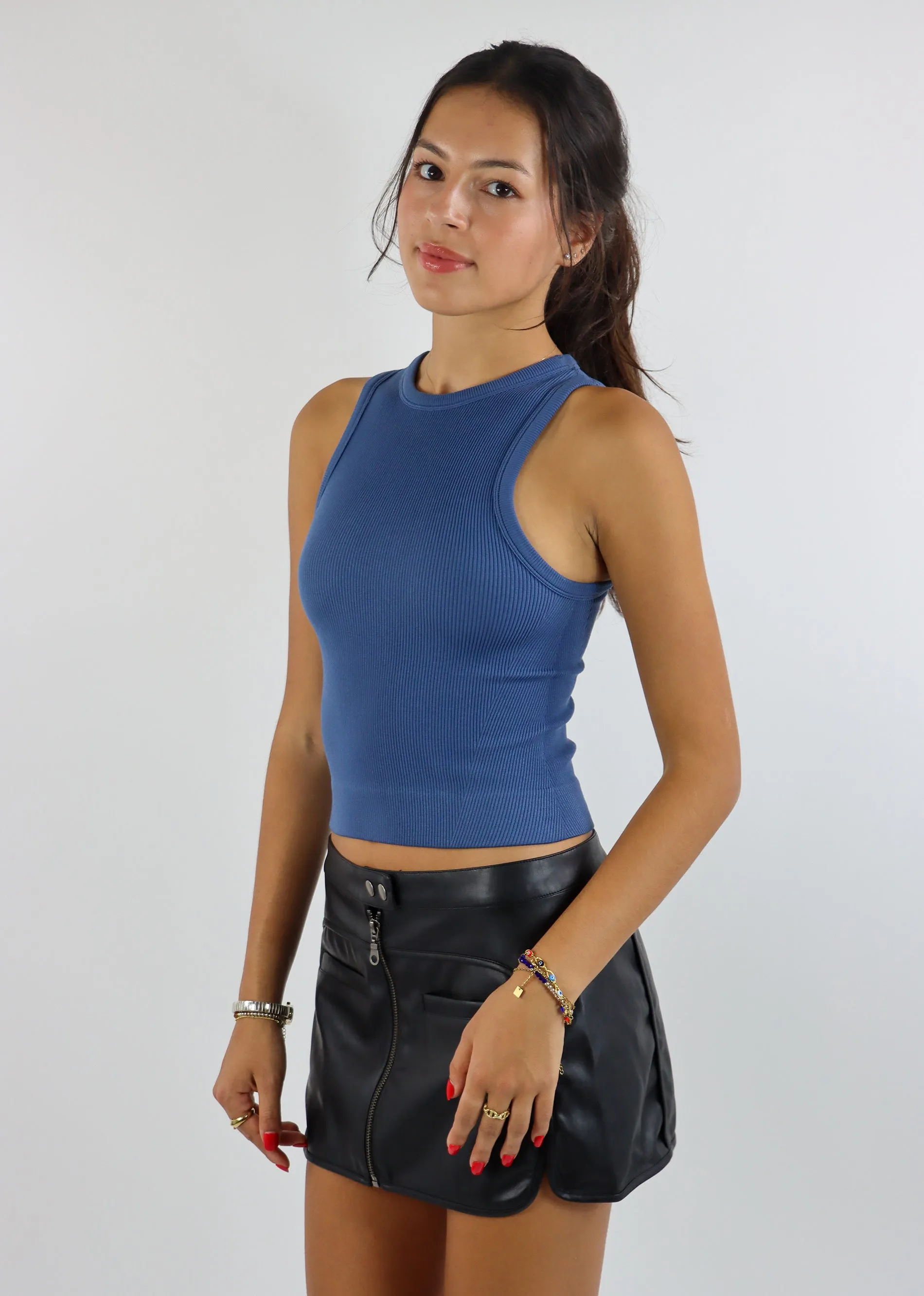 Heart Beating Tank ★ Dusty Blue sold by Rock N Rags product image thumbnail 3