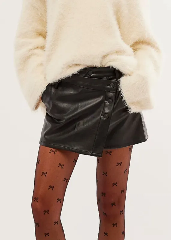 Free People Wynne Vegan Leather Skirt ★ Black sold by Rock N Rags