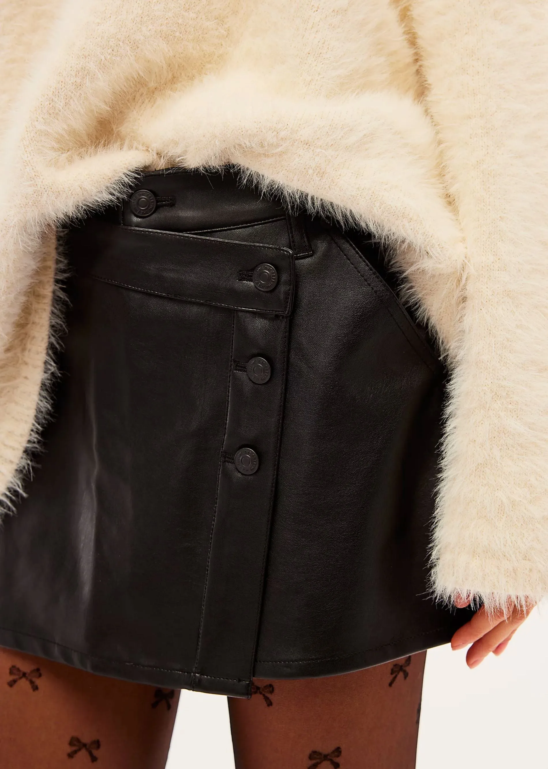 Free People Wynne Vegan Leather Skirt ★ Black sold by Rock N Rags product image thumbnail 3