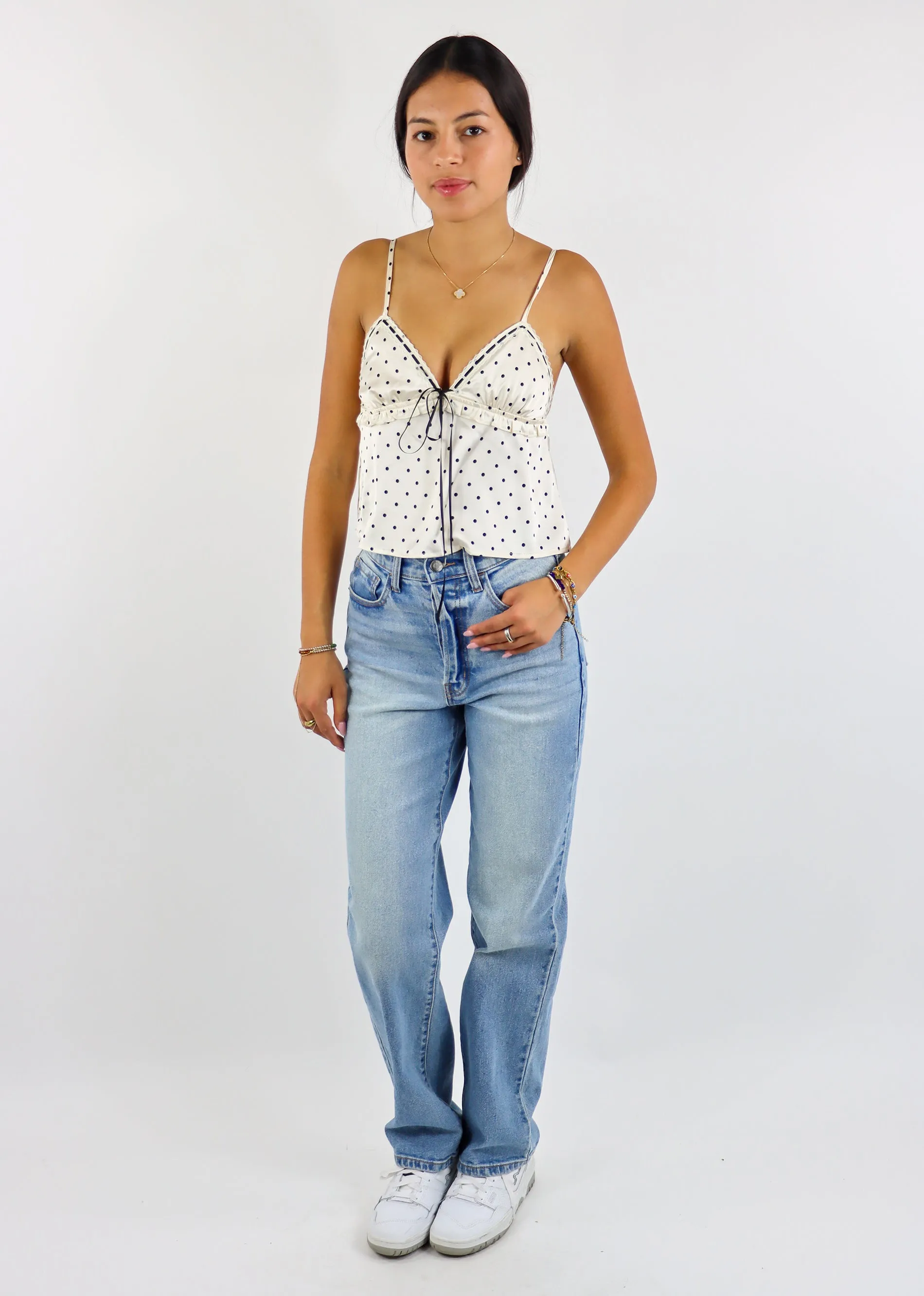 Daydreaming Top ★ Ivory Black Polka Dot sold by Rock N Rags product image thumbnail 4