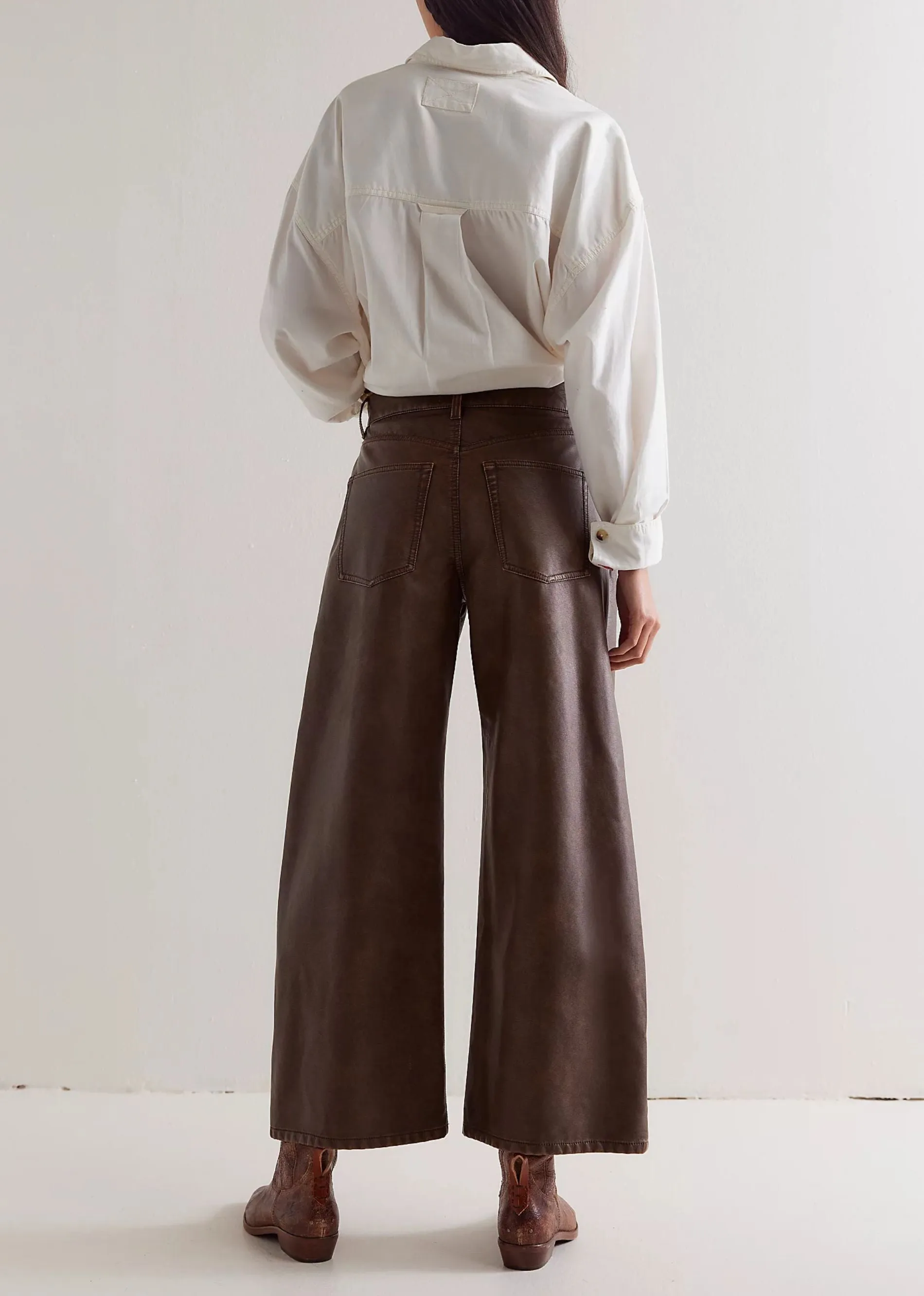 Free People Misha Vegan Leather Pants ★ Brown sold by Rock N Rags product image thumbnail 3