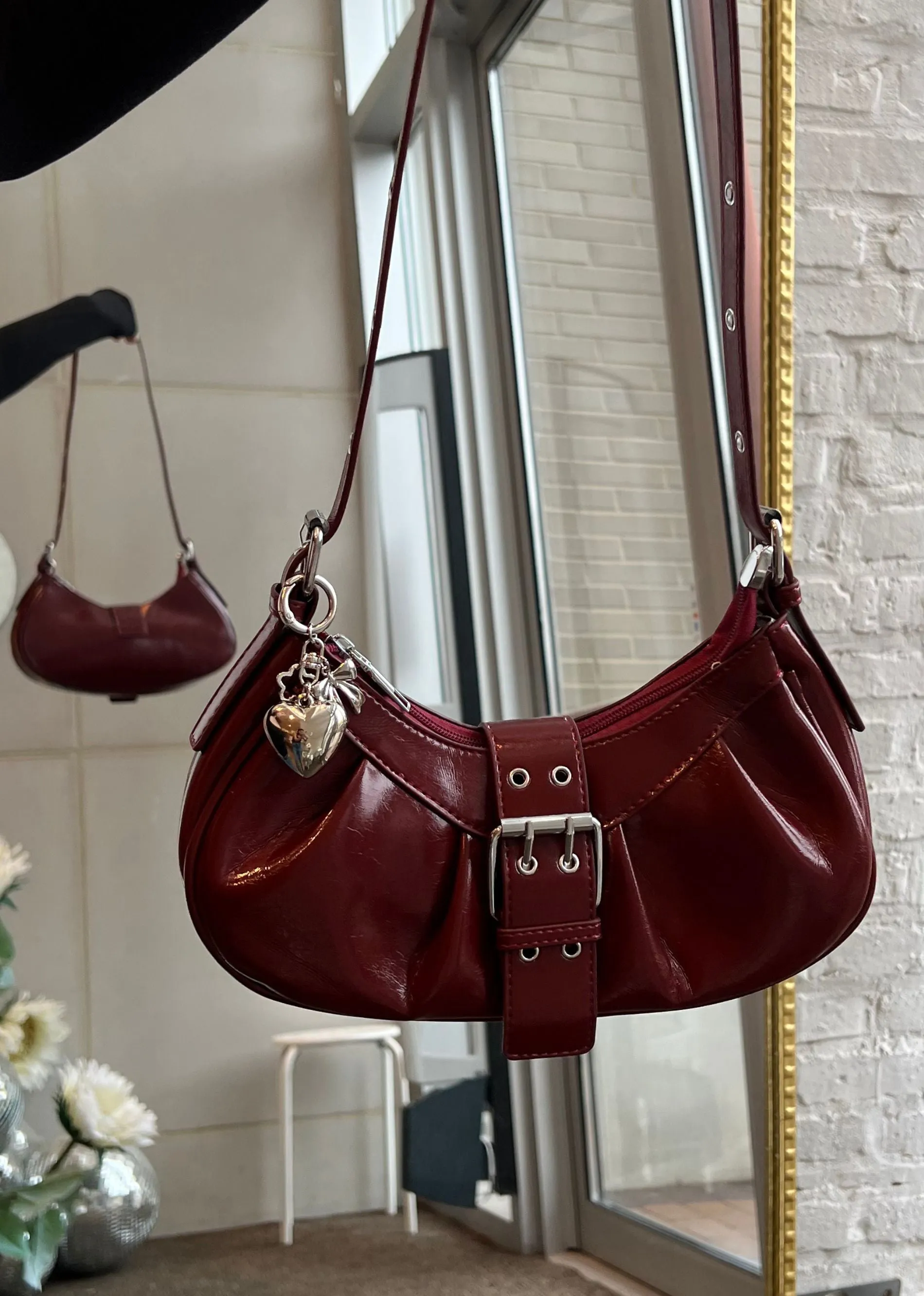 Heart Bow Flower Bag Charm ★ Silver sold by Rock N Rags product image thumbnail 2